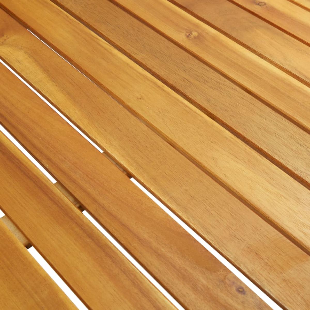 Mesa de jardín de madera maciza de acacia 200x90x74 cm