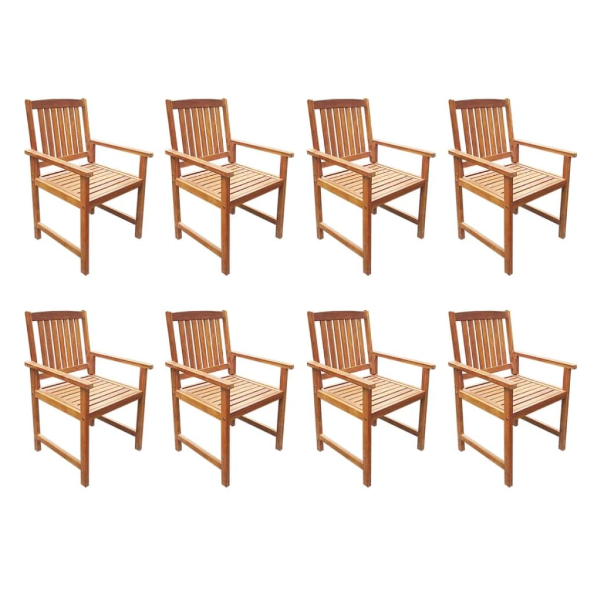 Set de comedor de jardín 9 piezas madera maciza de acacia