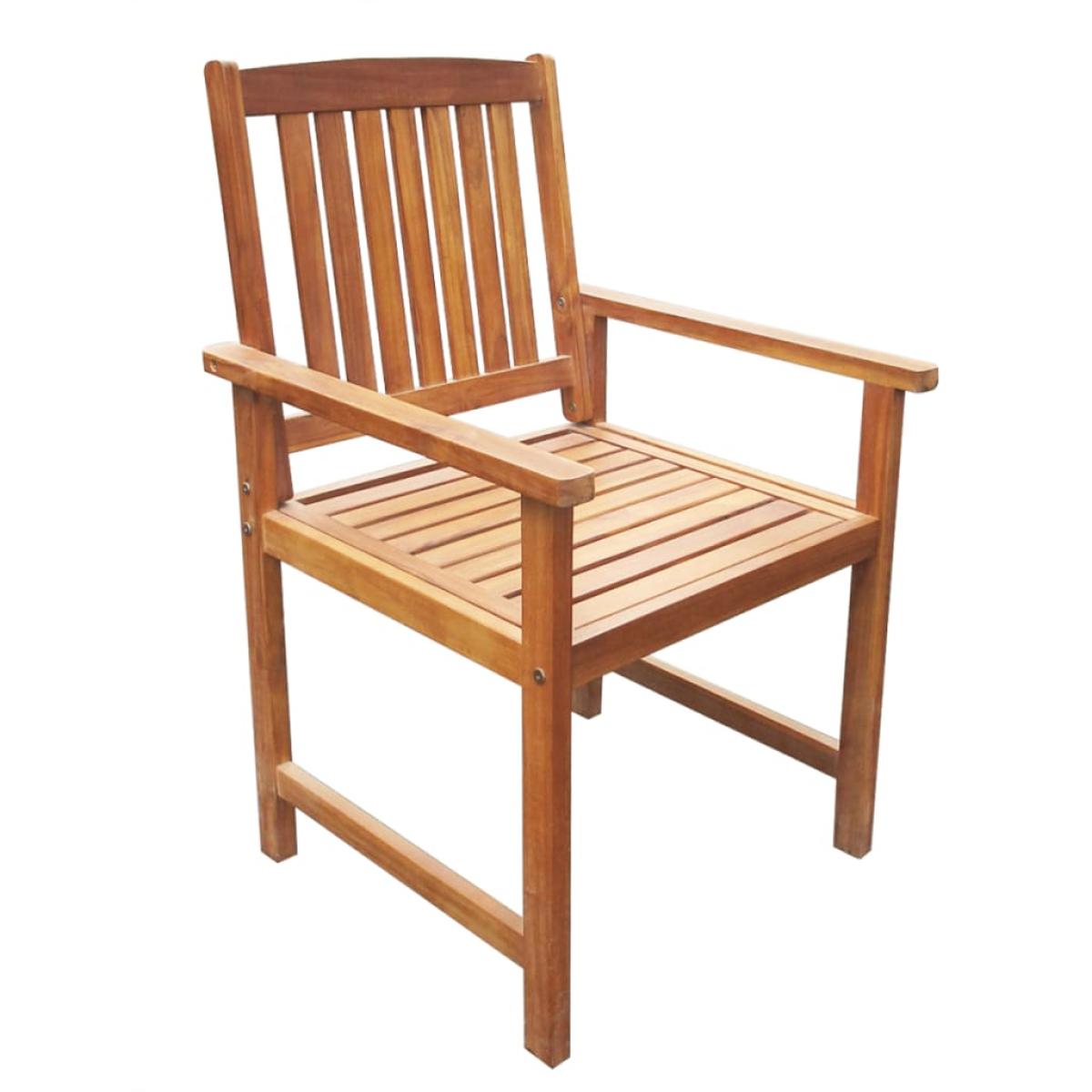 Set de comedor de jardín 9 piezas madera maciza de acacia
