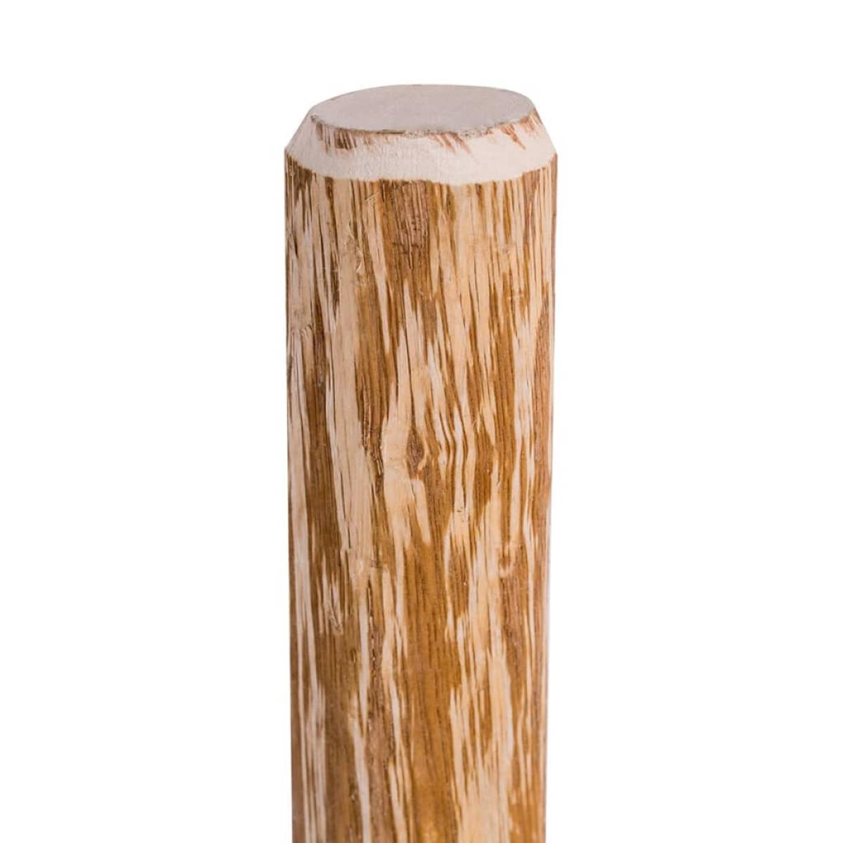 Postes de valla puntiagudos 4 uds madera de avellano 90 cm