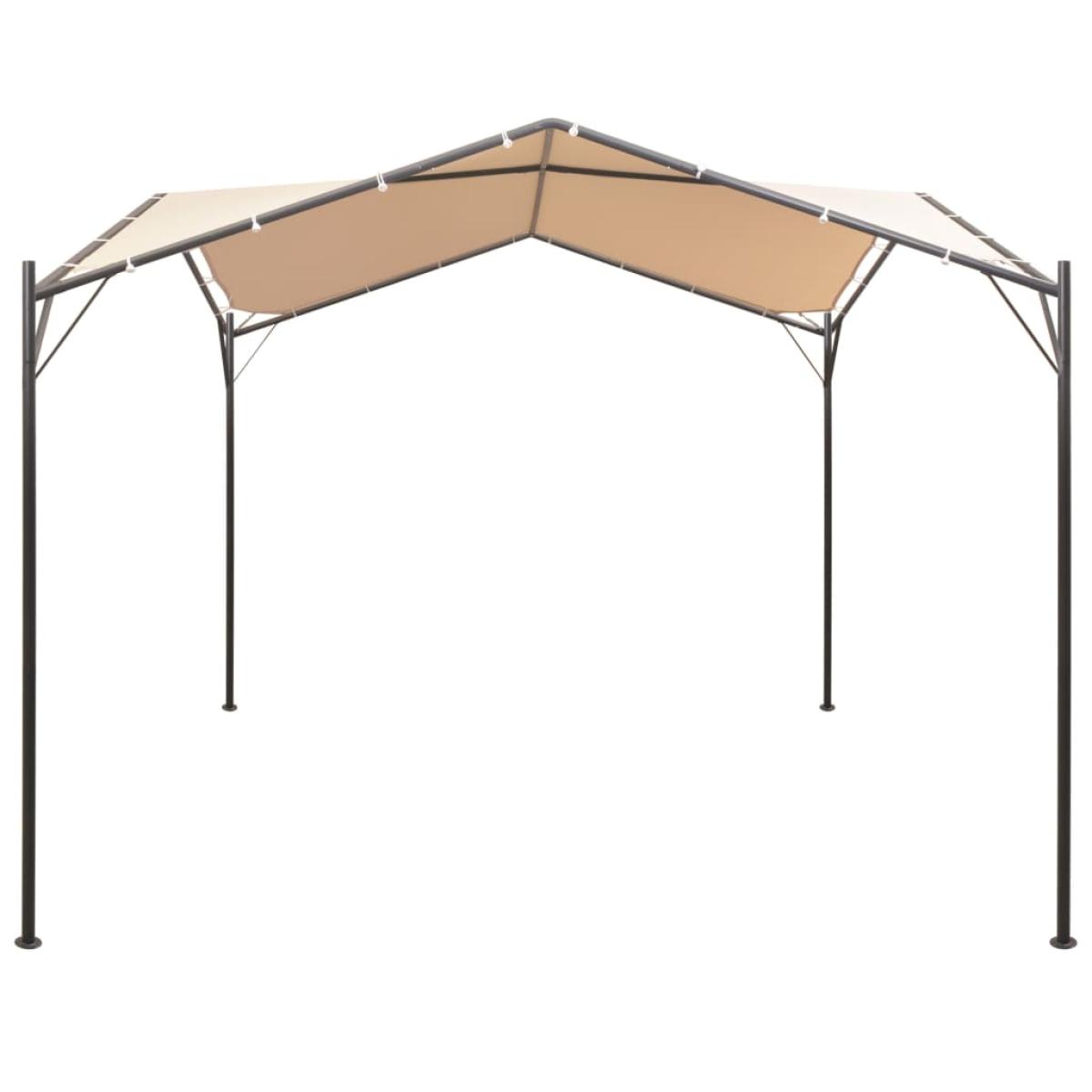 Cenador 4x4 m de acero beige