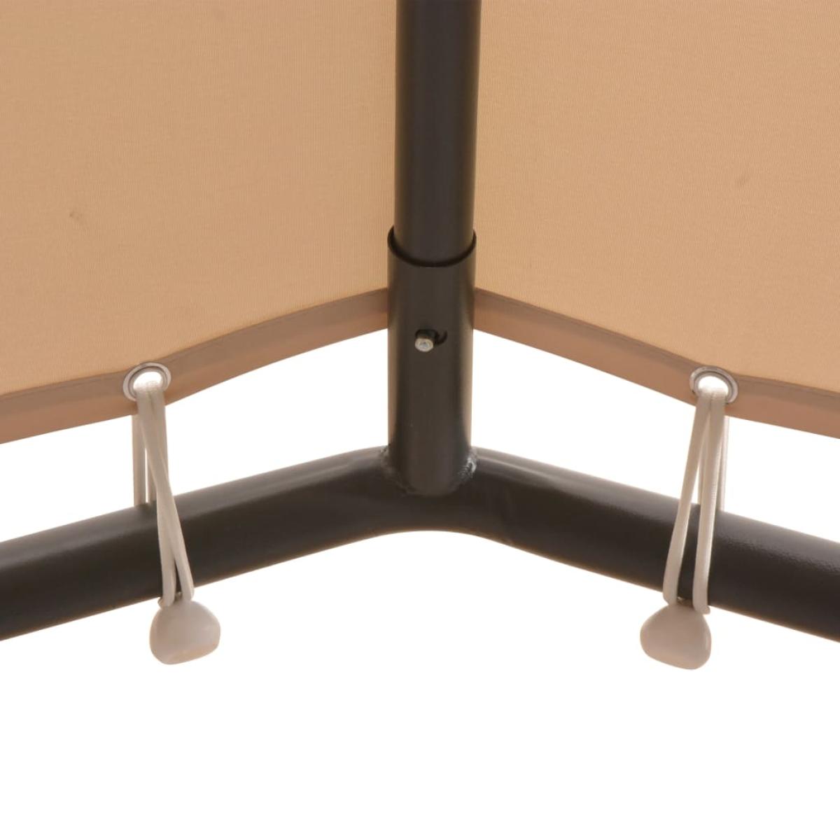 Cenador 4x4 m de acero beige