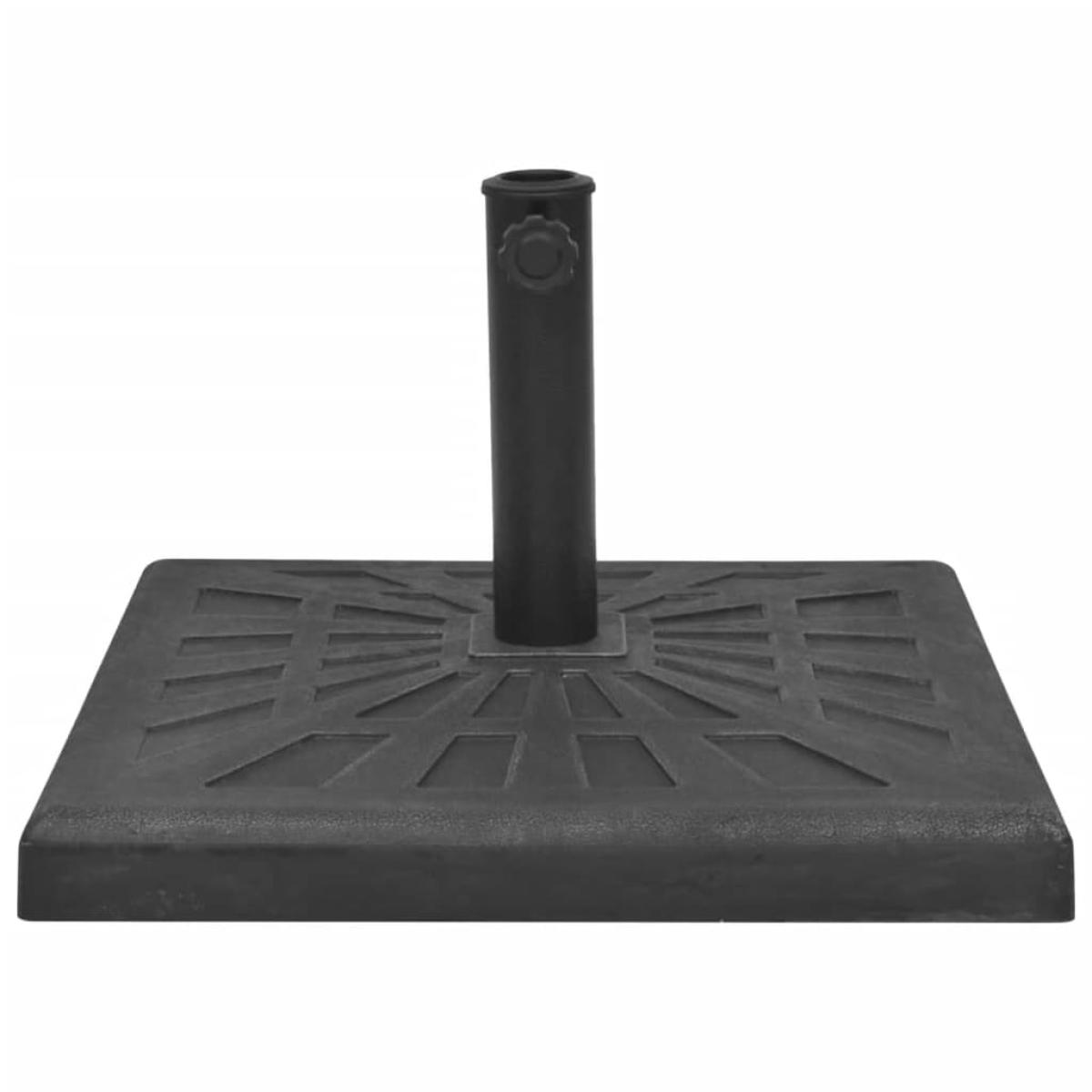 Base de sombrilla resina cuadrada negra 19 kg