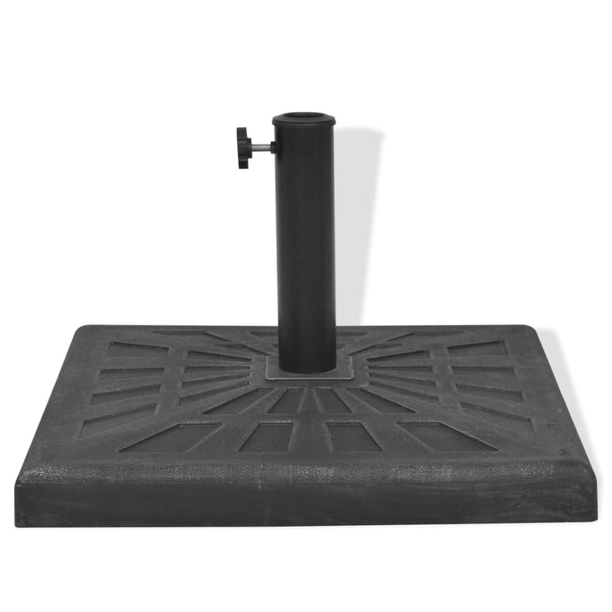 Base de sombrilla resina cuadrada negra 12 kg