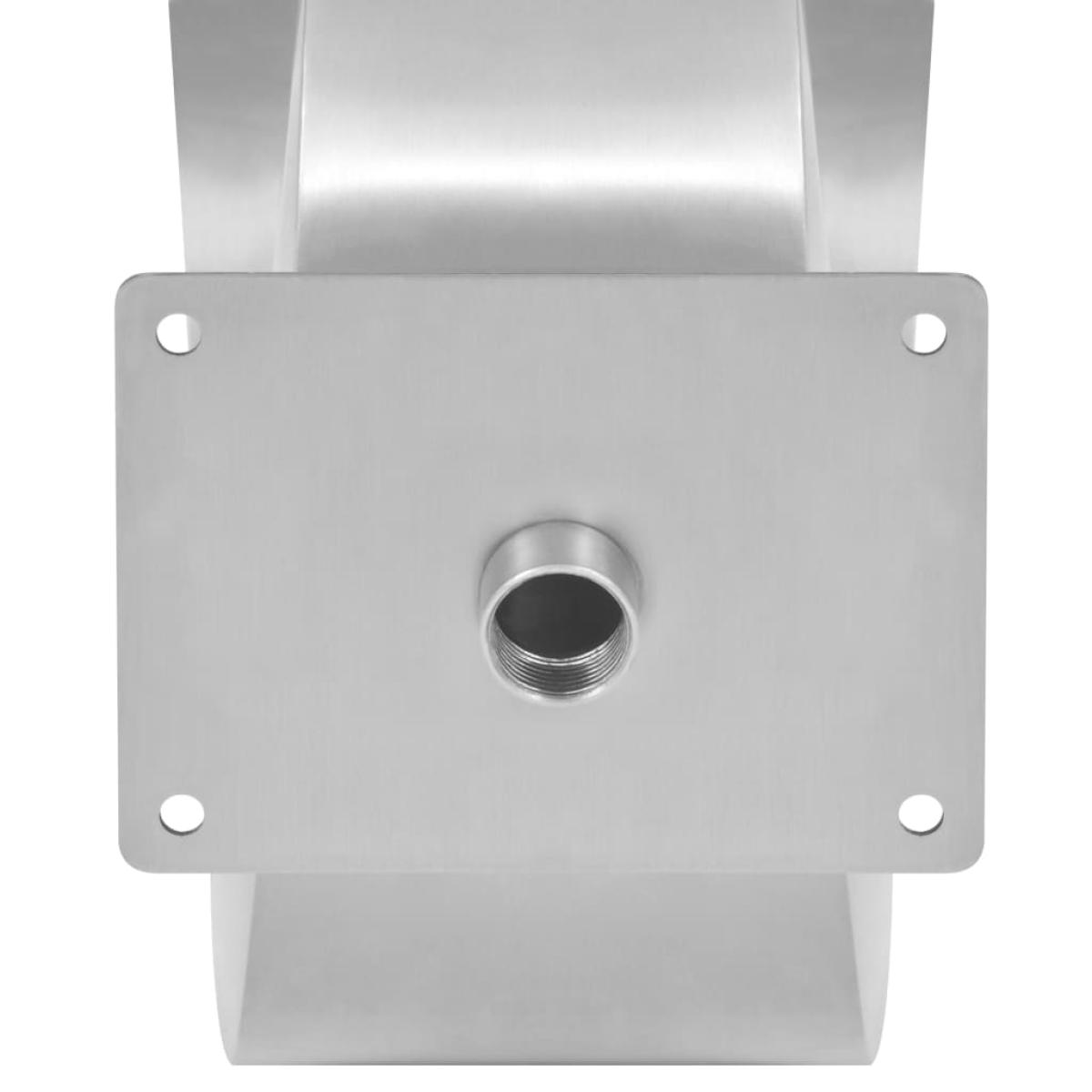 Fuente de piscina de acero inoxidable 50x30x53 cm plateada  