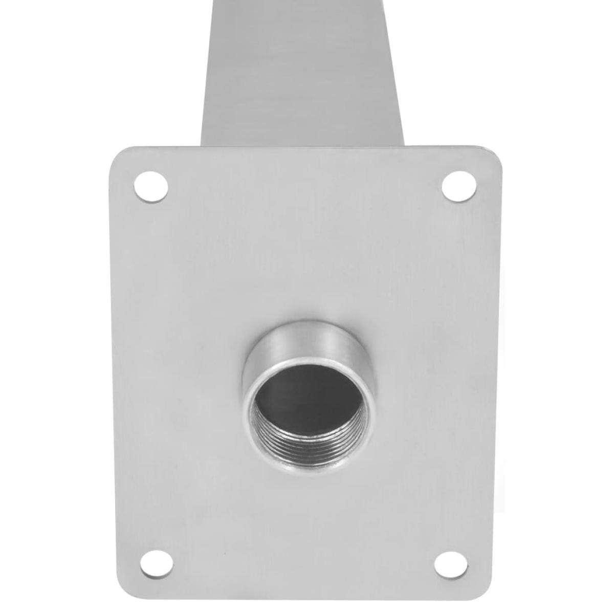Fuente de piscina de acero inoxidable 50x30x90 cm plateada  