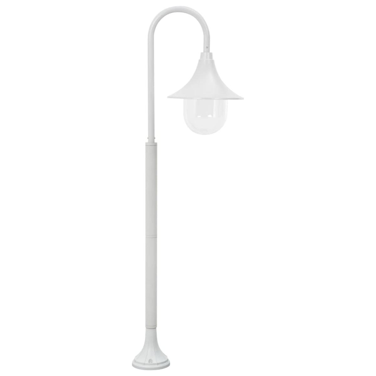 Farola de jardín de aluminio blanca E27 120 cm 