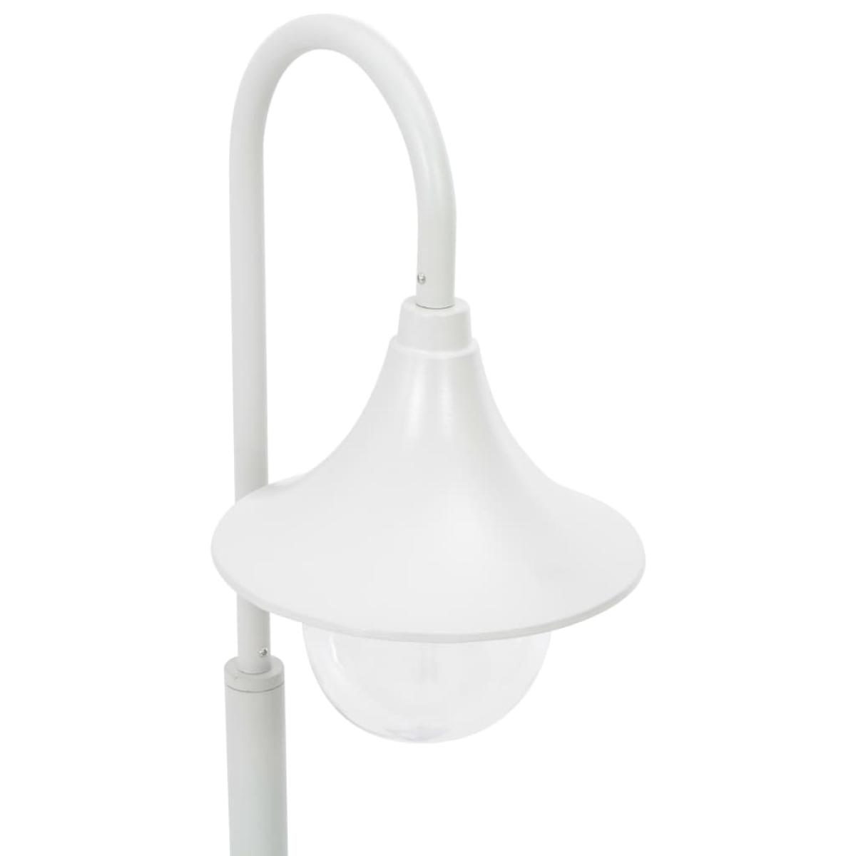 Farola de jardín de aluminio blanca E27 120 cm 