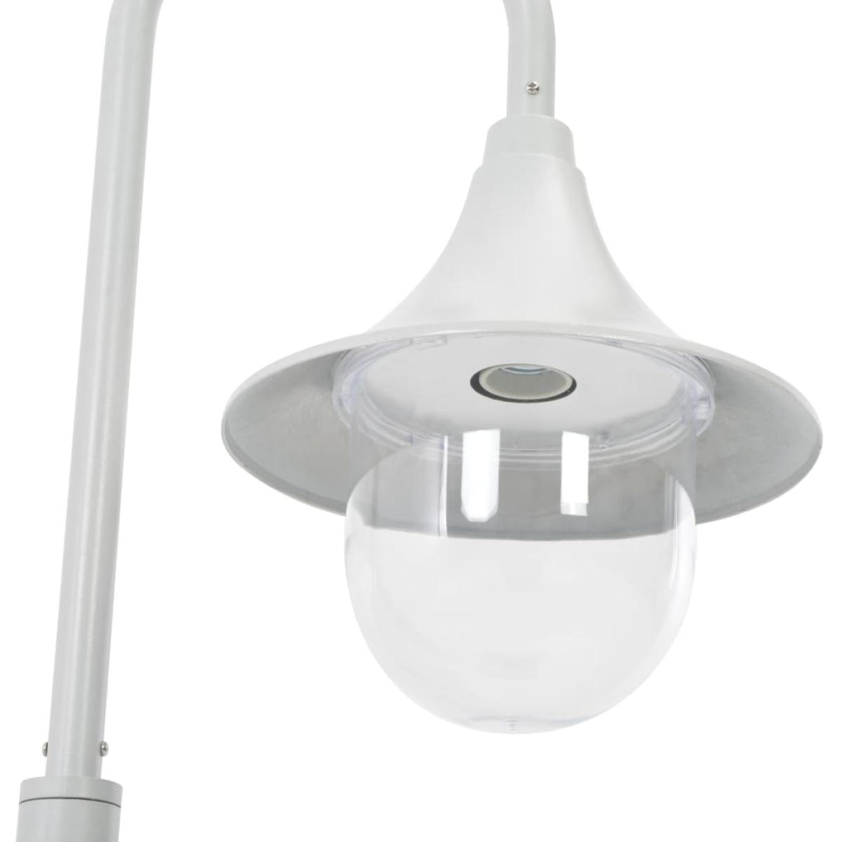 Farola de jardín de aluminio blanca E27 120 cm 