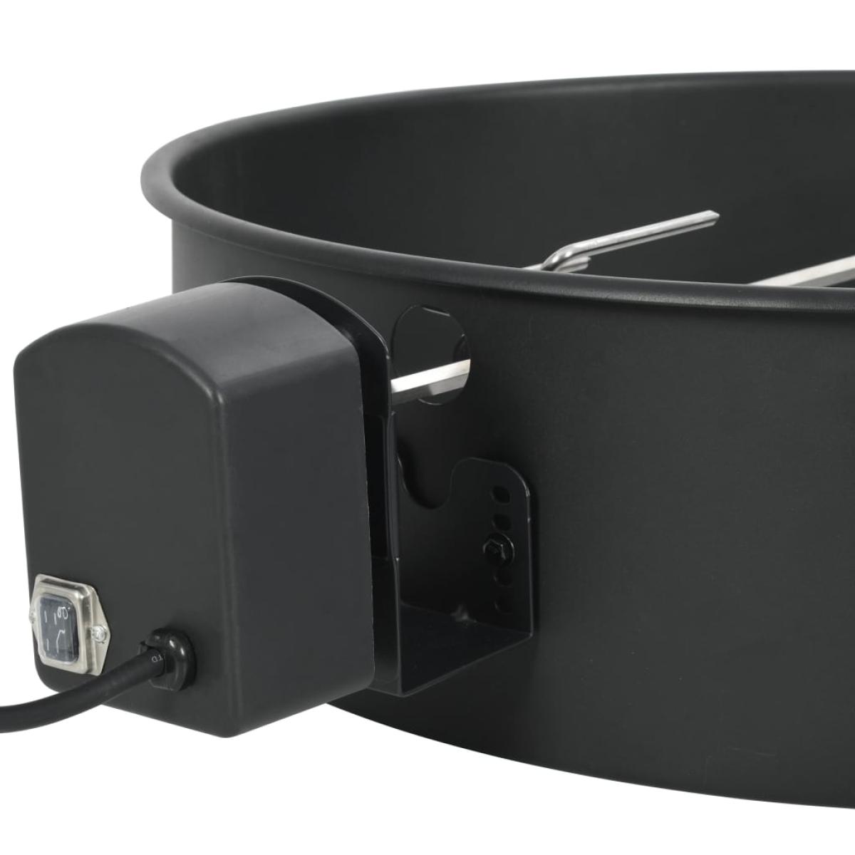 Kit de anillo asador de barbacoa negro 57 cm
