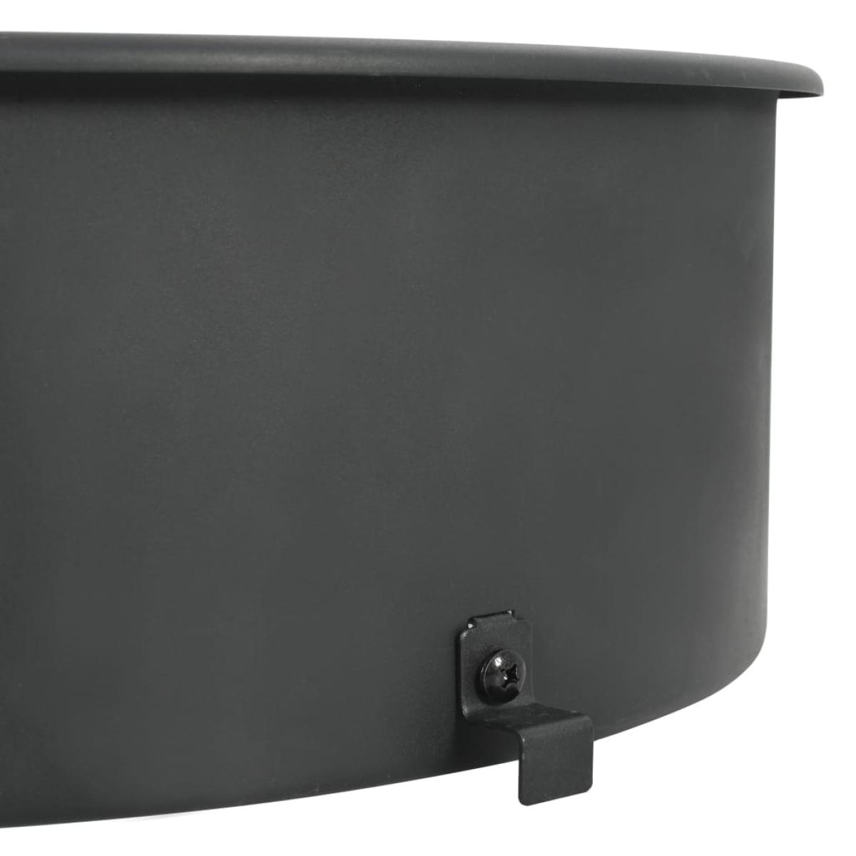 Kit de anillo asador de barbacoa negro 57 cm