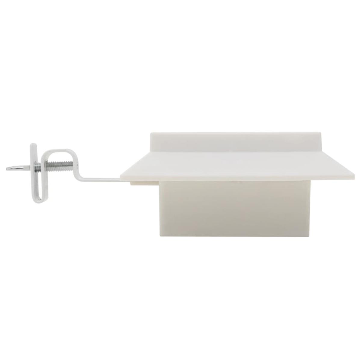 Lámparas solares LED de exterior 6 uds cuadradas 12 cm blanco