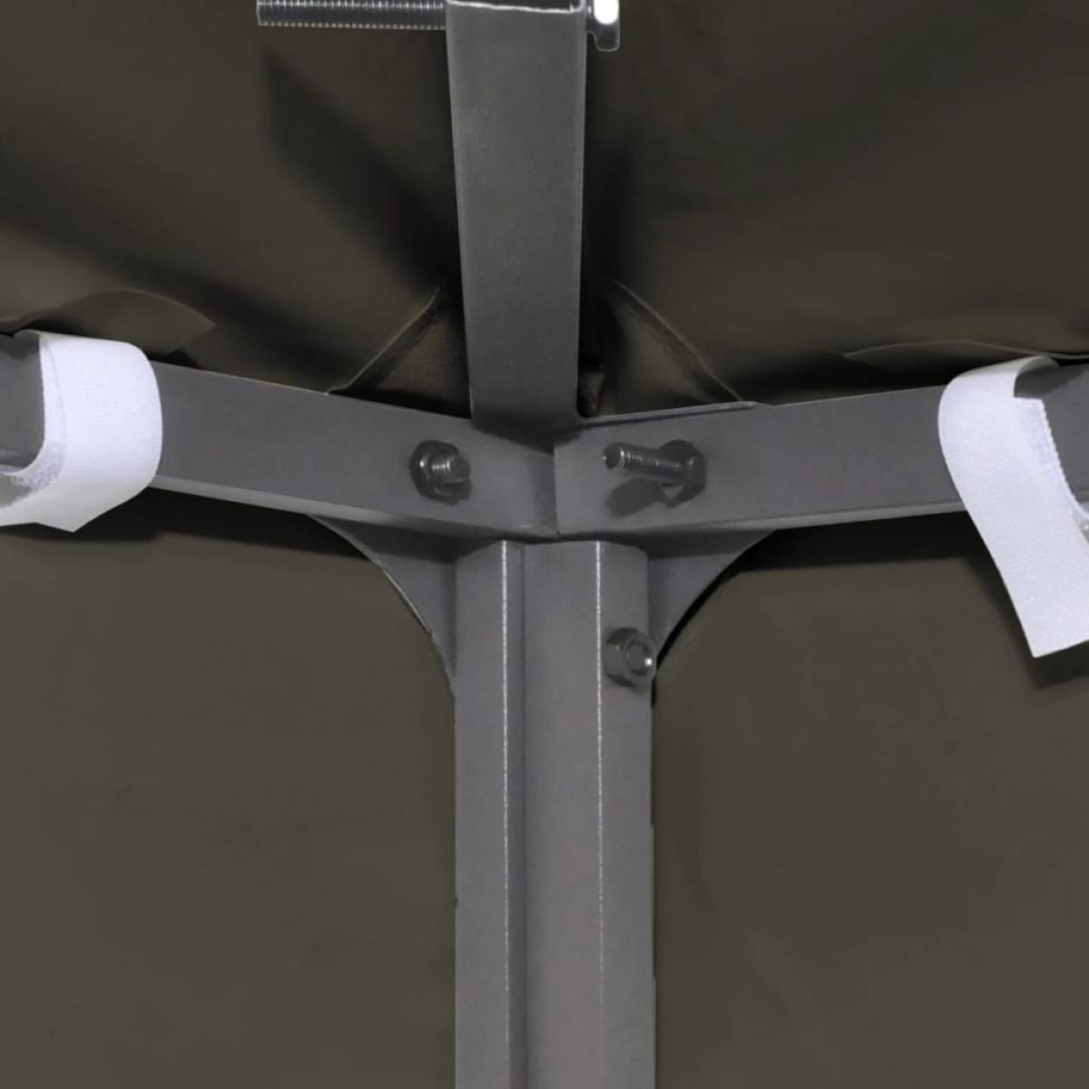 Toldo de cenador 2 niveles 310 g/m² 4x3 m gris topo
