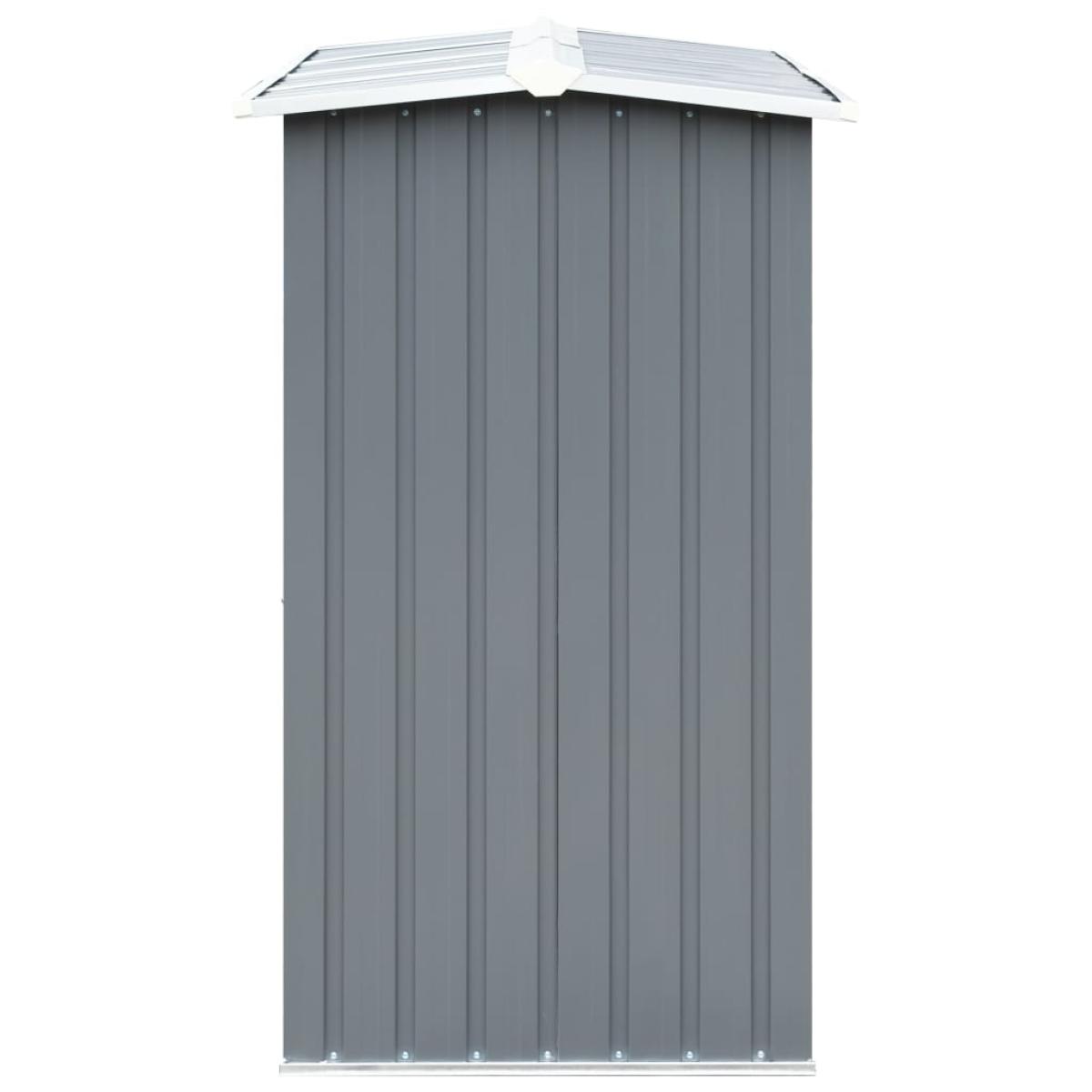 Casetilla para leña acero galvanizado gris 172x91x154 cm