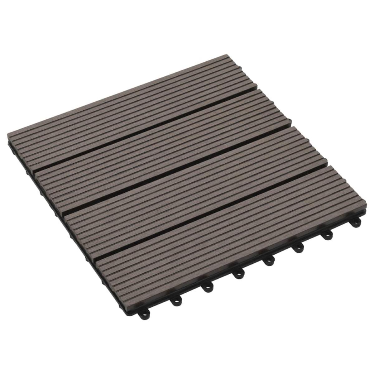 Baldosas de porche de WPC 30x30 cm 1 m² marrón oscuro 11 uds