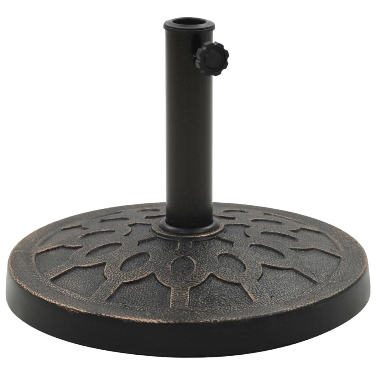 Base de sombrilla redonda de poliresina bronce 13 kg