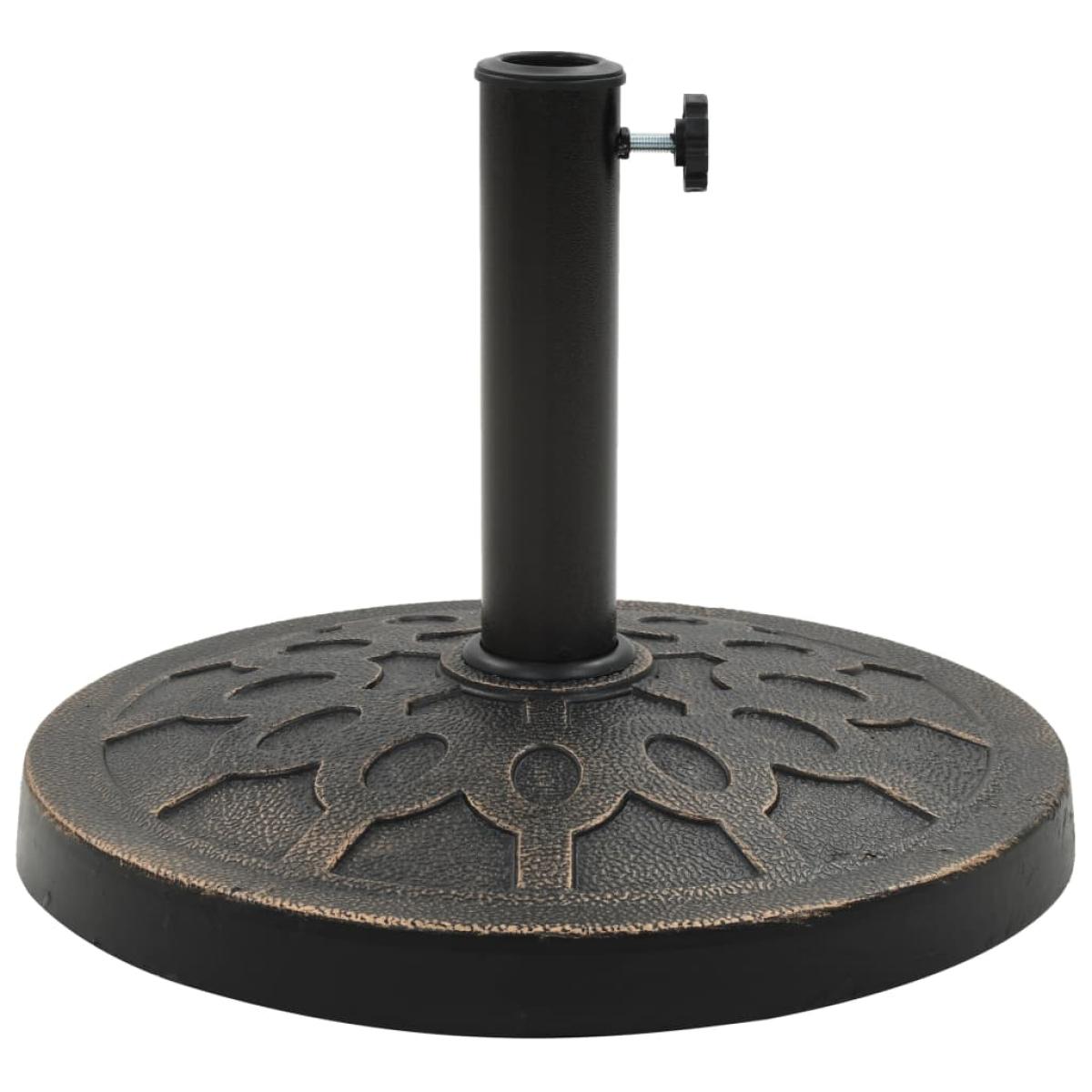 Base de sombrilla redonda de poliresina bronce 13 kg