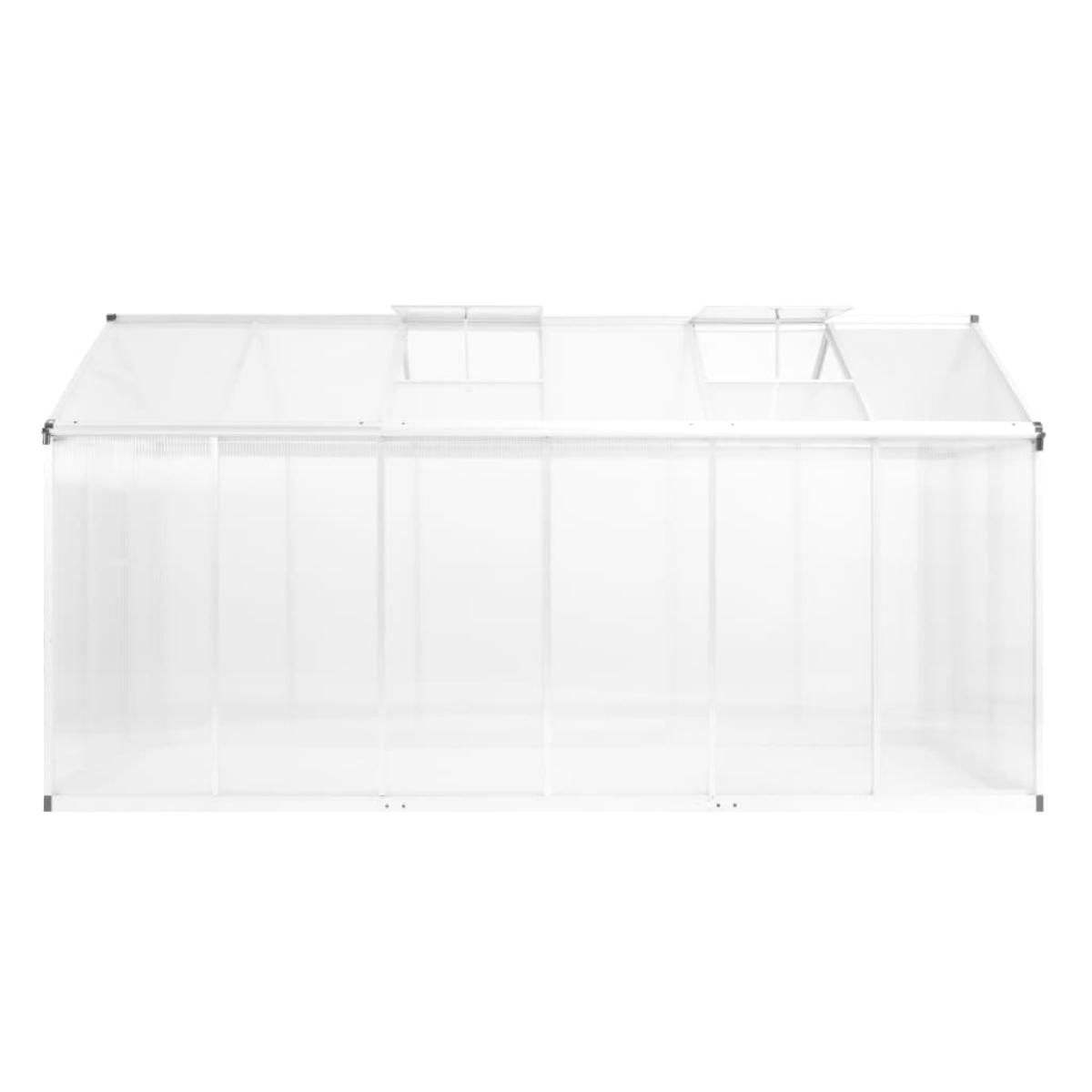 Invernadero de aluminio 362x190x195 cm 13,41 m³
