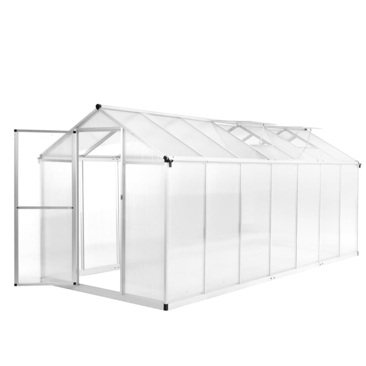 Invernadero de aluminio 421x190x195 cm 15,6 m³