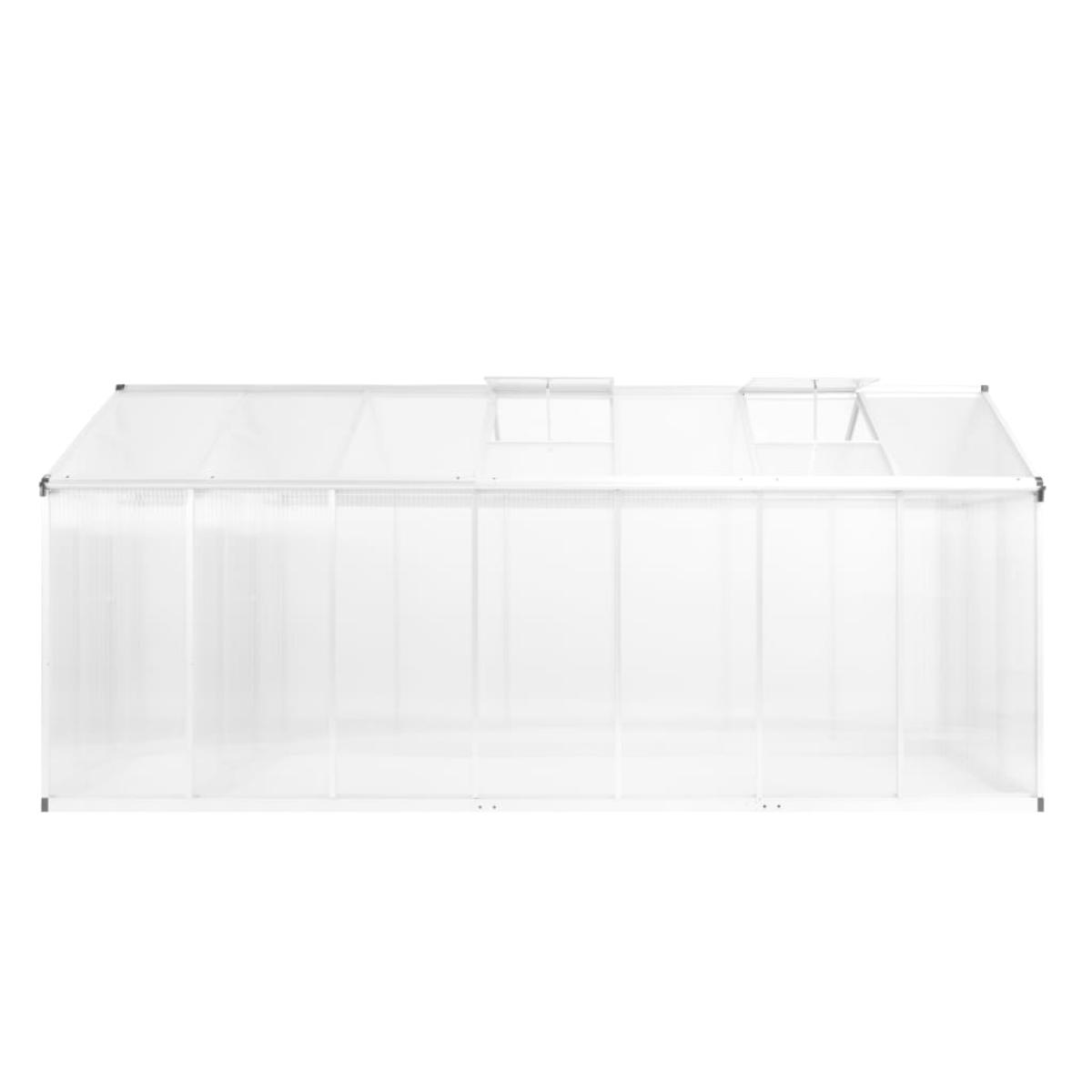 Invernadero de aluminio 421x190x195 cm 15,6 m³