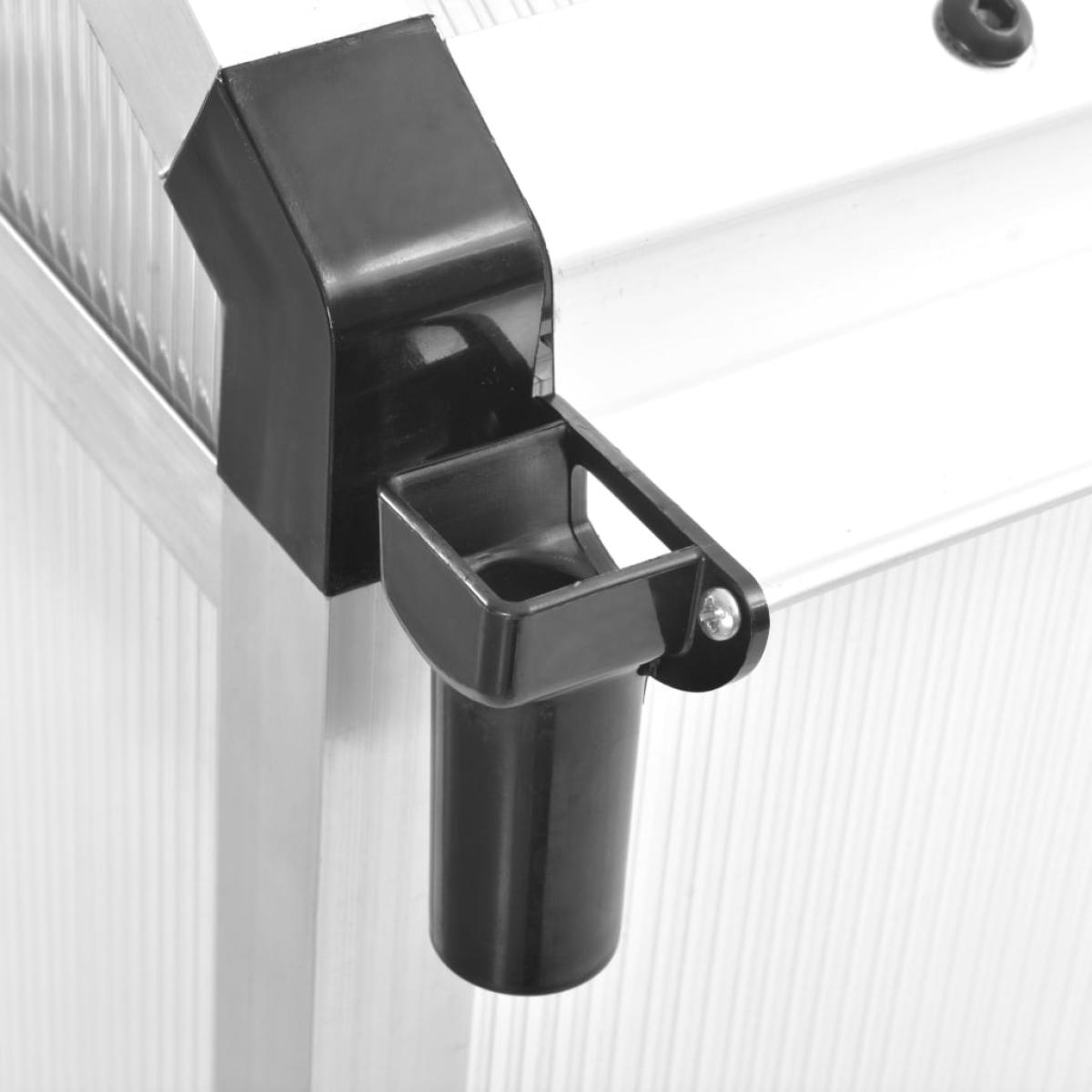 Invernadero de aluminio 421x190x195 cm 15,6 m³