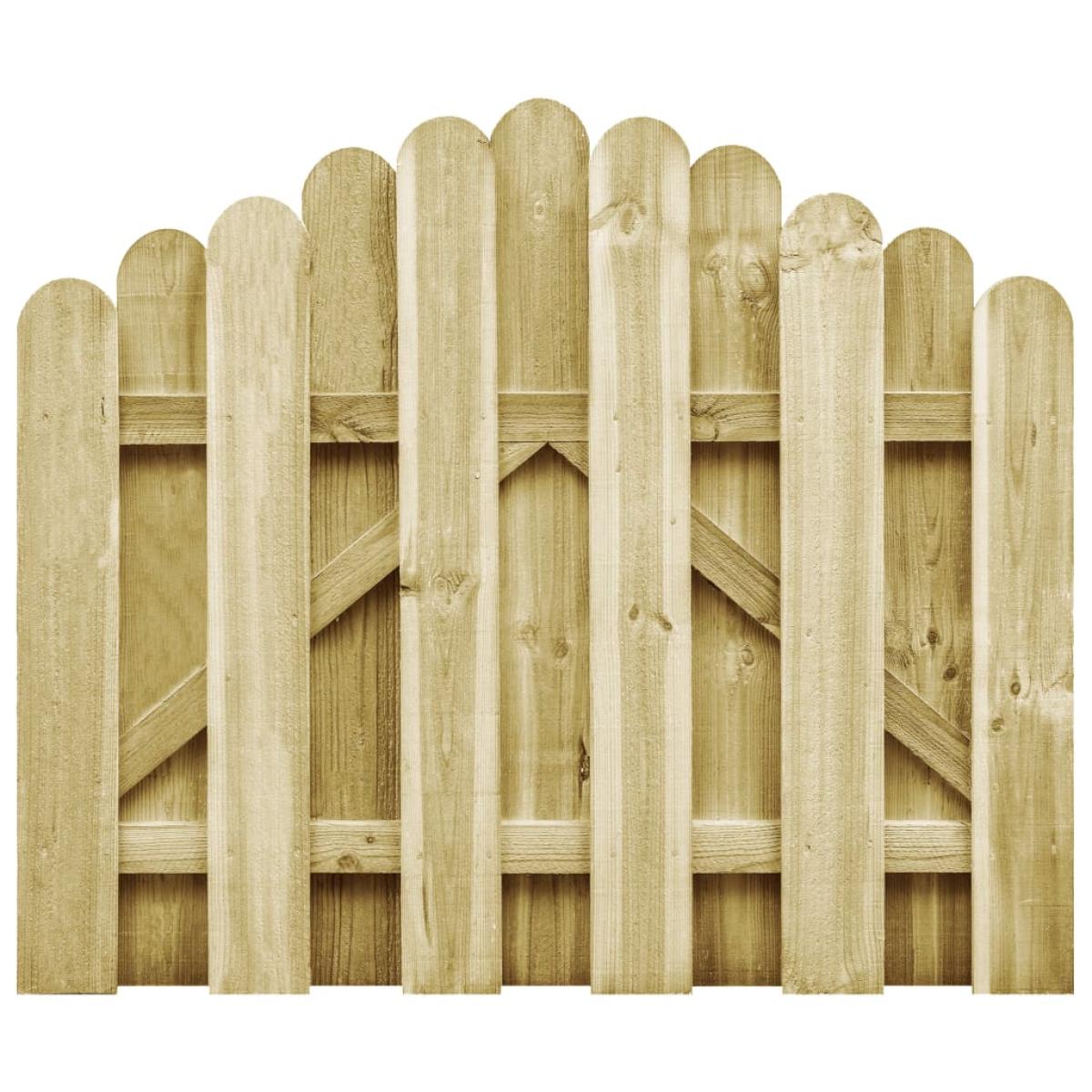 Puerta de jardín madera de pino impregnada 100x75 cm