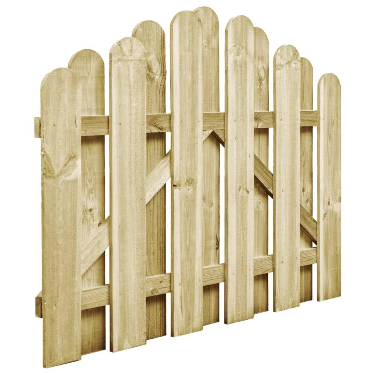 Puerta de jardín madera de pino impregnada 100x75 cm