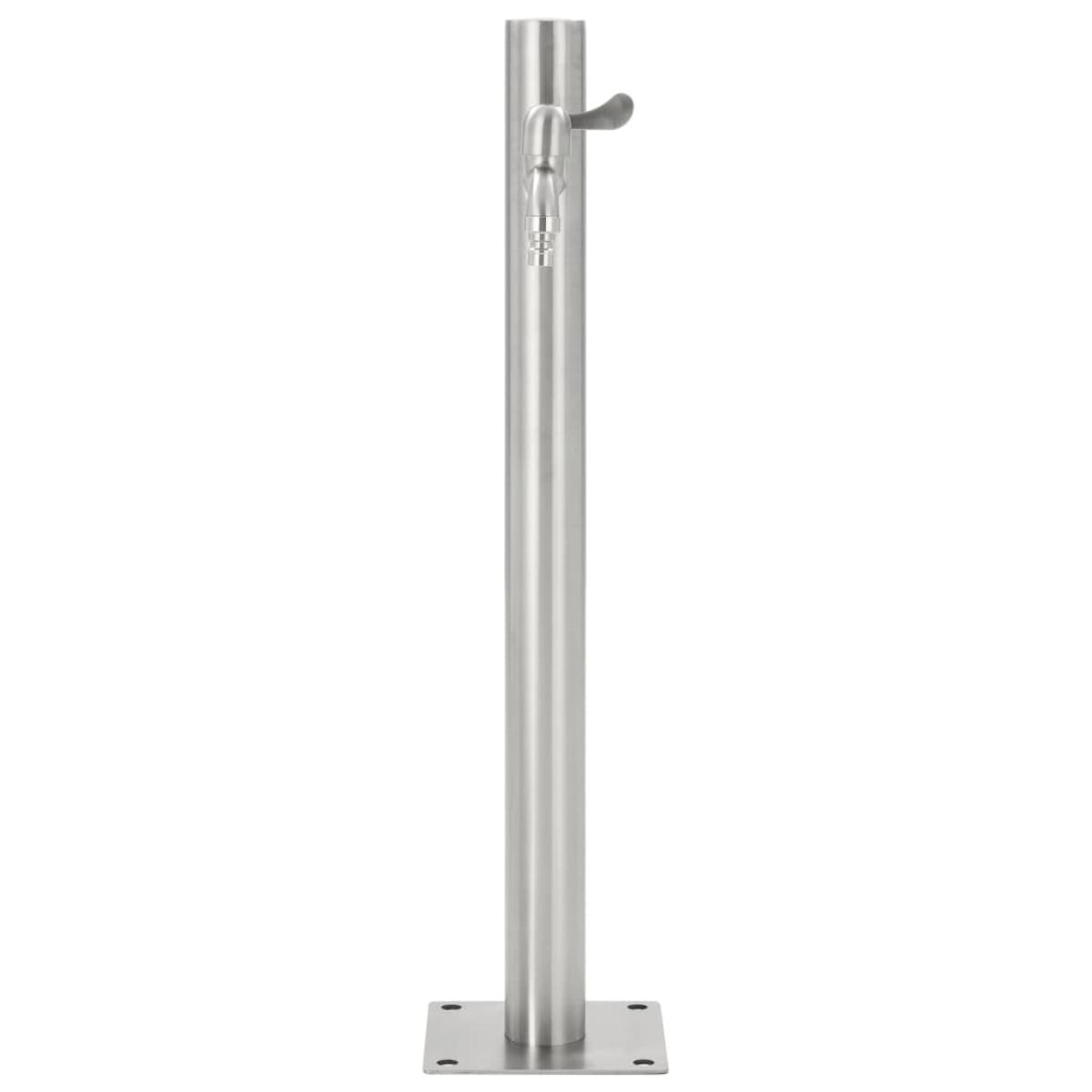 Columna de agua de jardín acero inoxidable redonda 65 cm