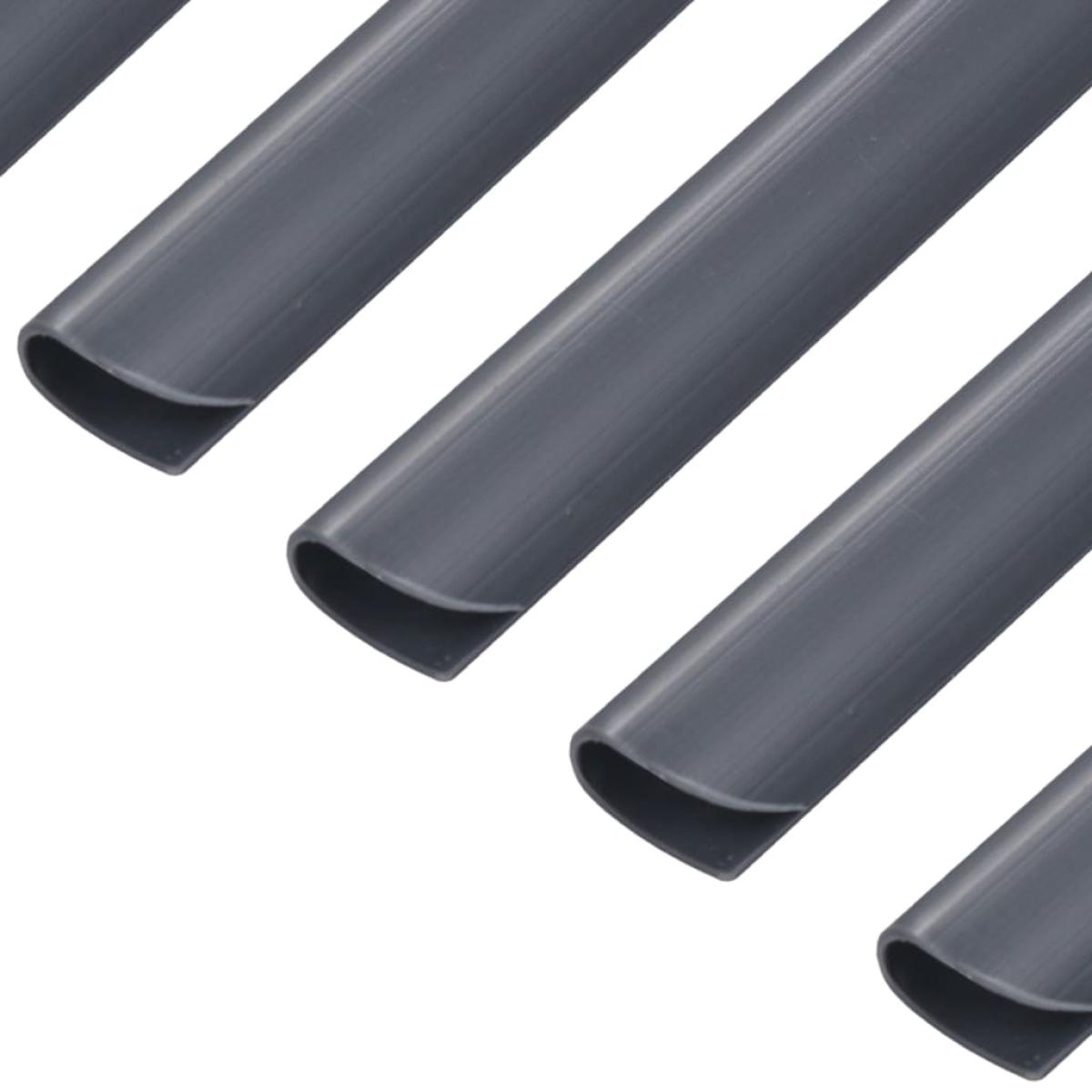 Clips para malla de jardín 100 unidades PVC gris antracita