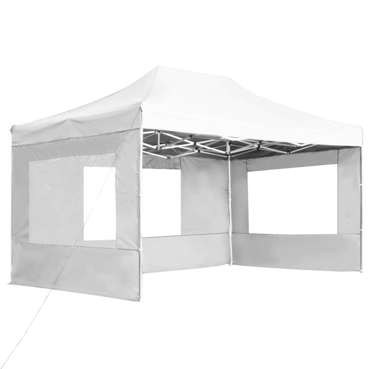 Carpa plegable profesional con paredes aluminio blanca 4,5x3 m
