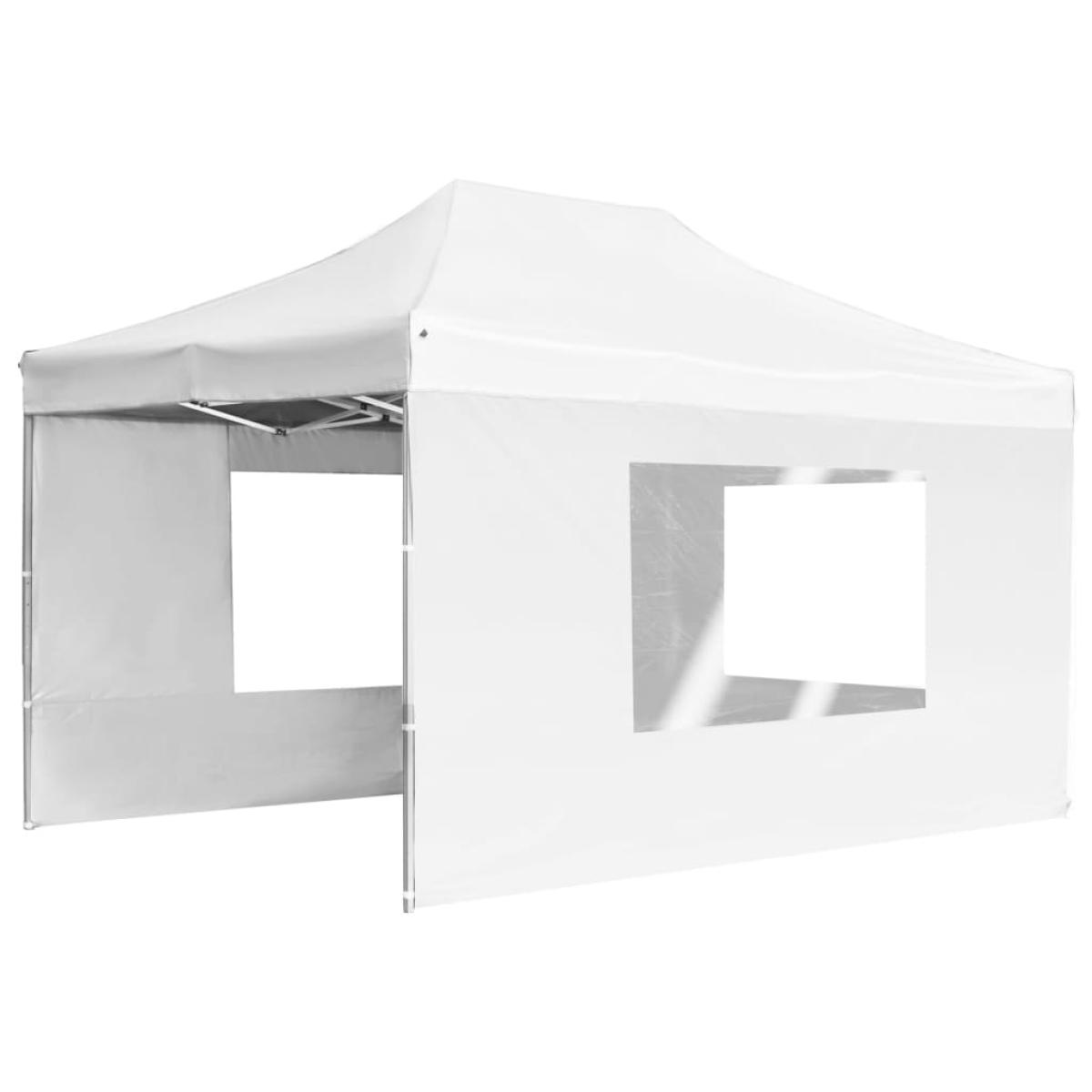 Carpa plegable profesional con paredes aluminio blanca 4,5x3 m