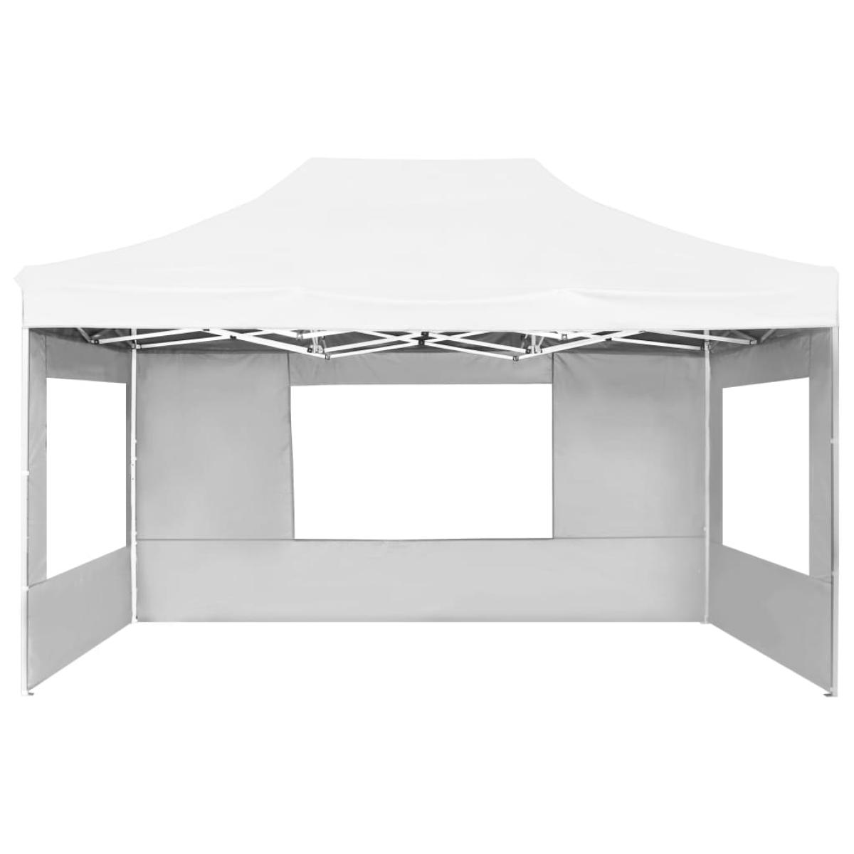 Carpa plegable profesional con paredes aluminio blanca 4,5x3 m