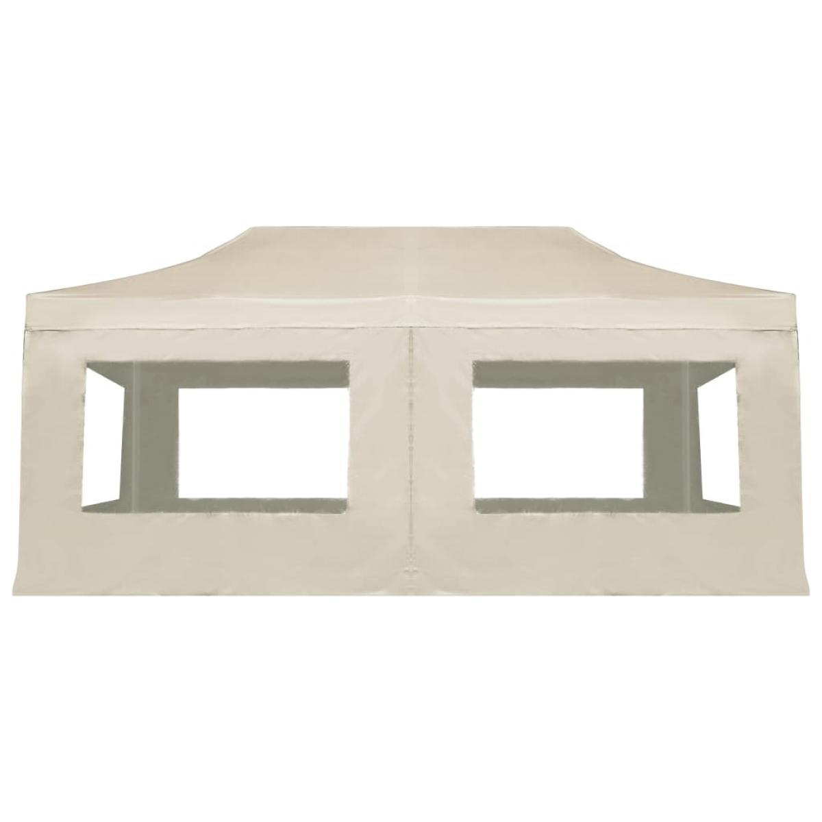 Carpa plegable profesional y paredes aluminio crema 6x3m