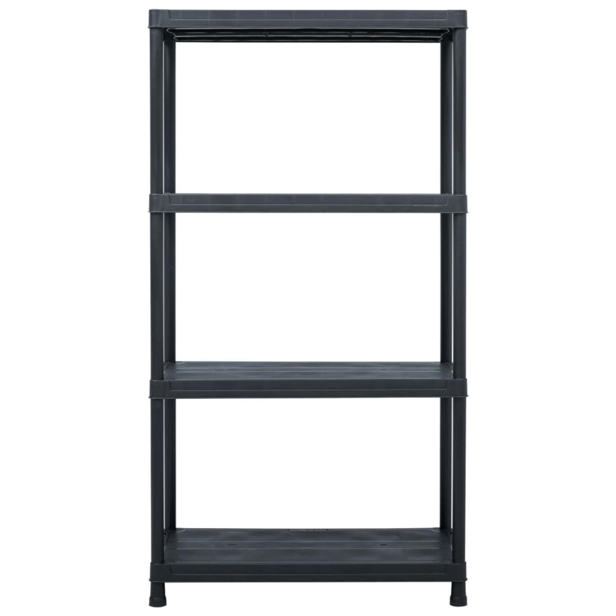 Estantería de plástico 100 kg 60x30x138 cm negro
