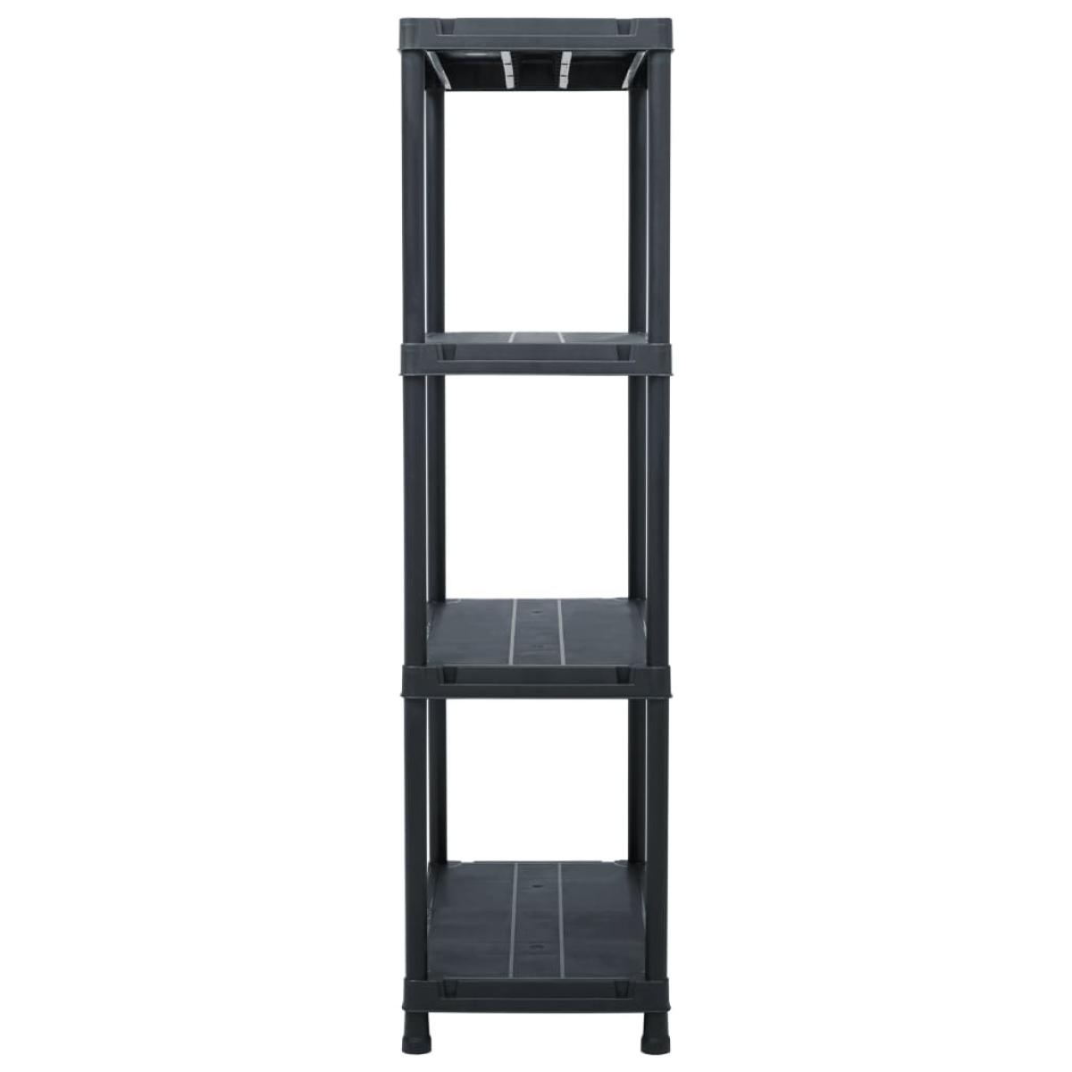 Estantería de plástico 100 kg 60x30x138 cm negro