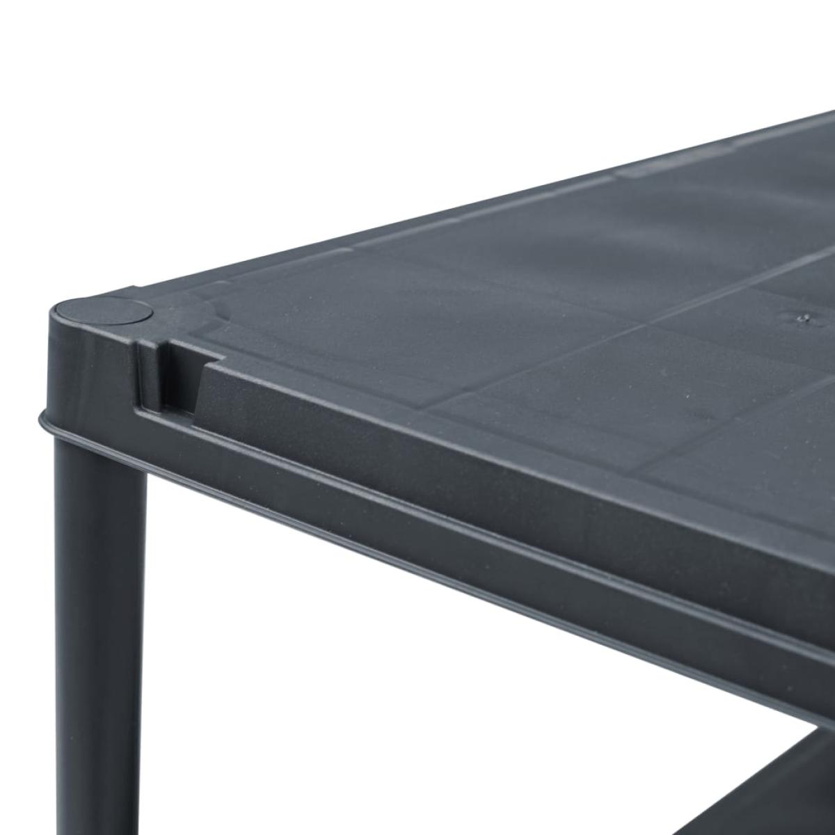 Estantería de plástico 100 kg 60x30x138 cm negro