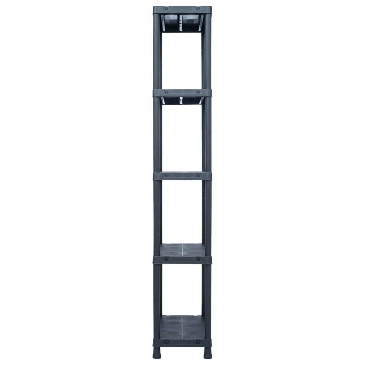 Estantería de plástico 125 kg 60x30x180 cm negro