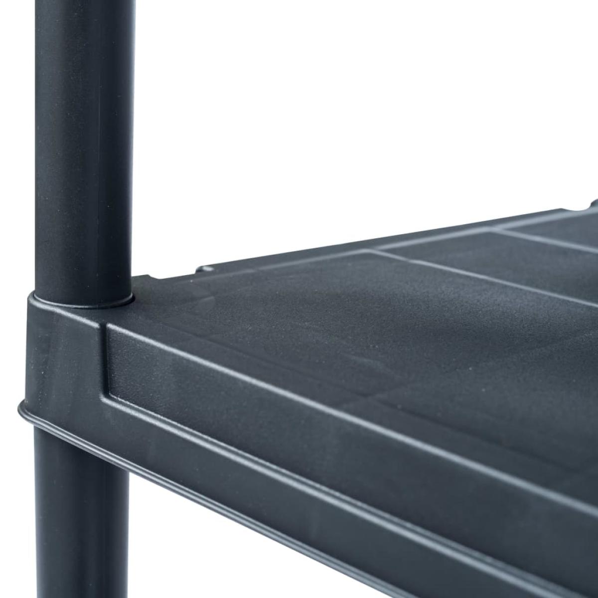 Estantería de plástico 125 kg 60x30x180 cm negro