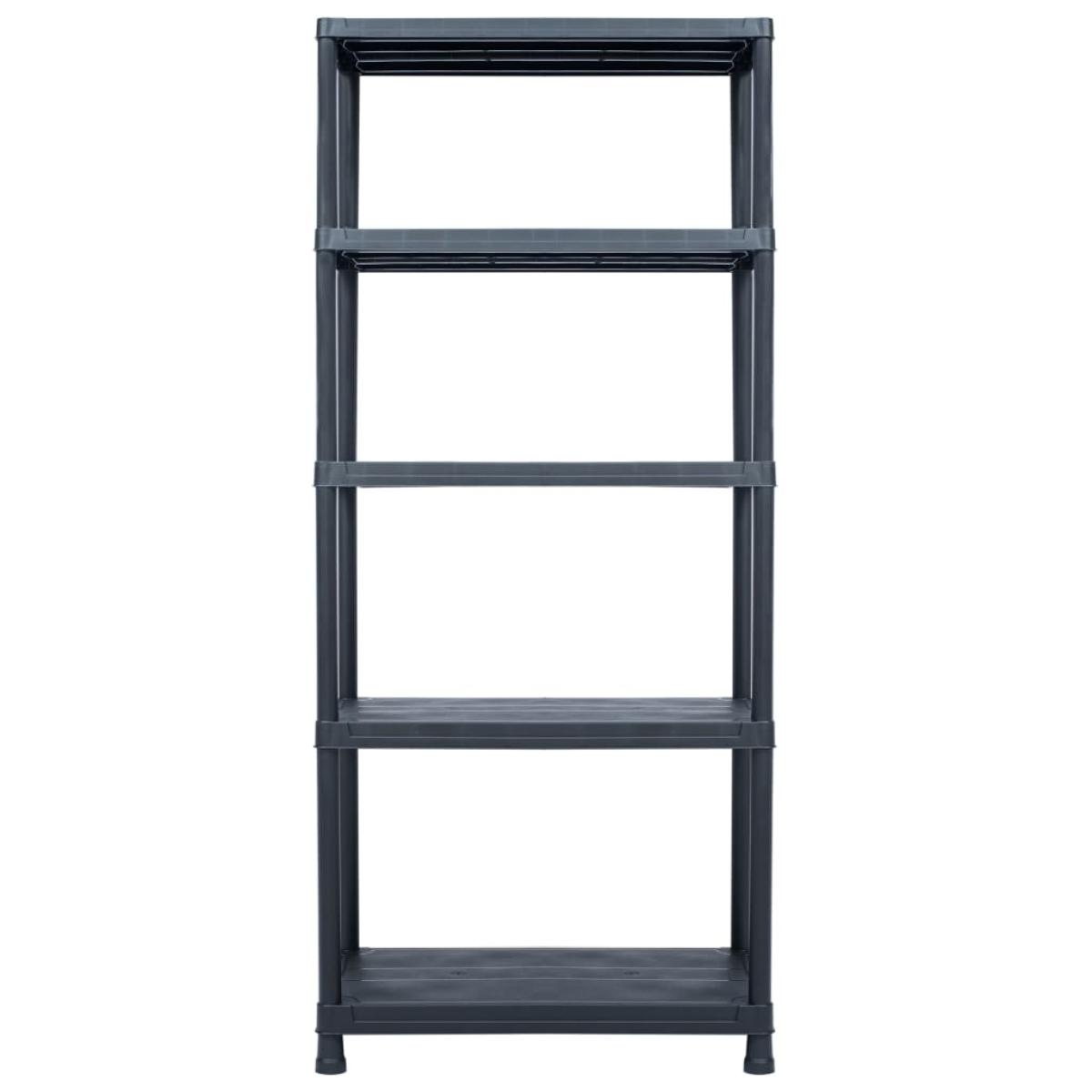 Estantería de plástico 500 kg 90x60x180 cm negro