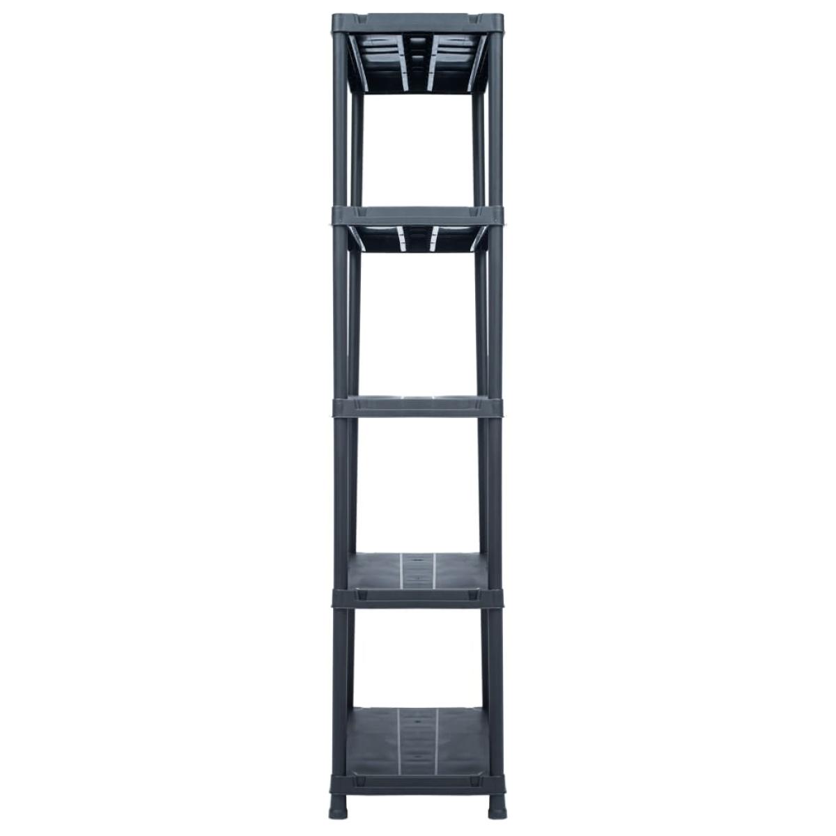 Estantería de plástico 500 kg 90x60x180 cm negro