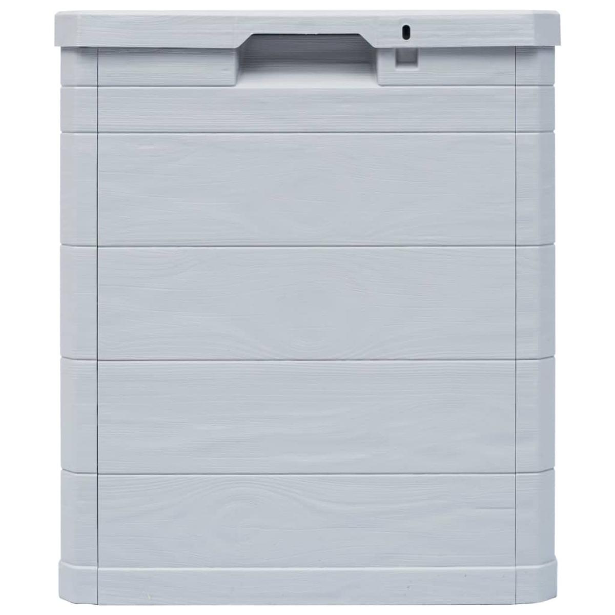 Caja de almacenamiento de jardín 90 L gris claro