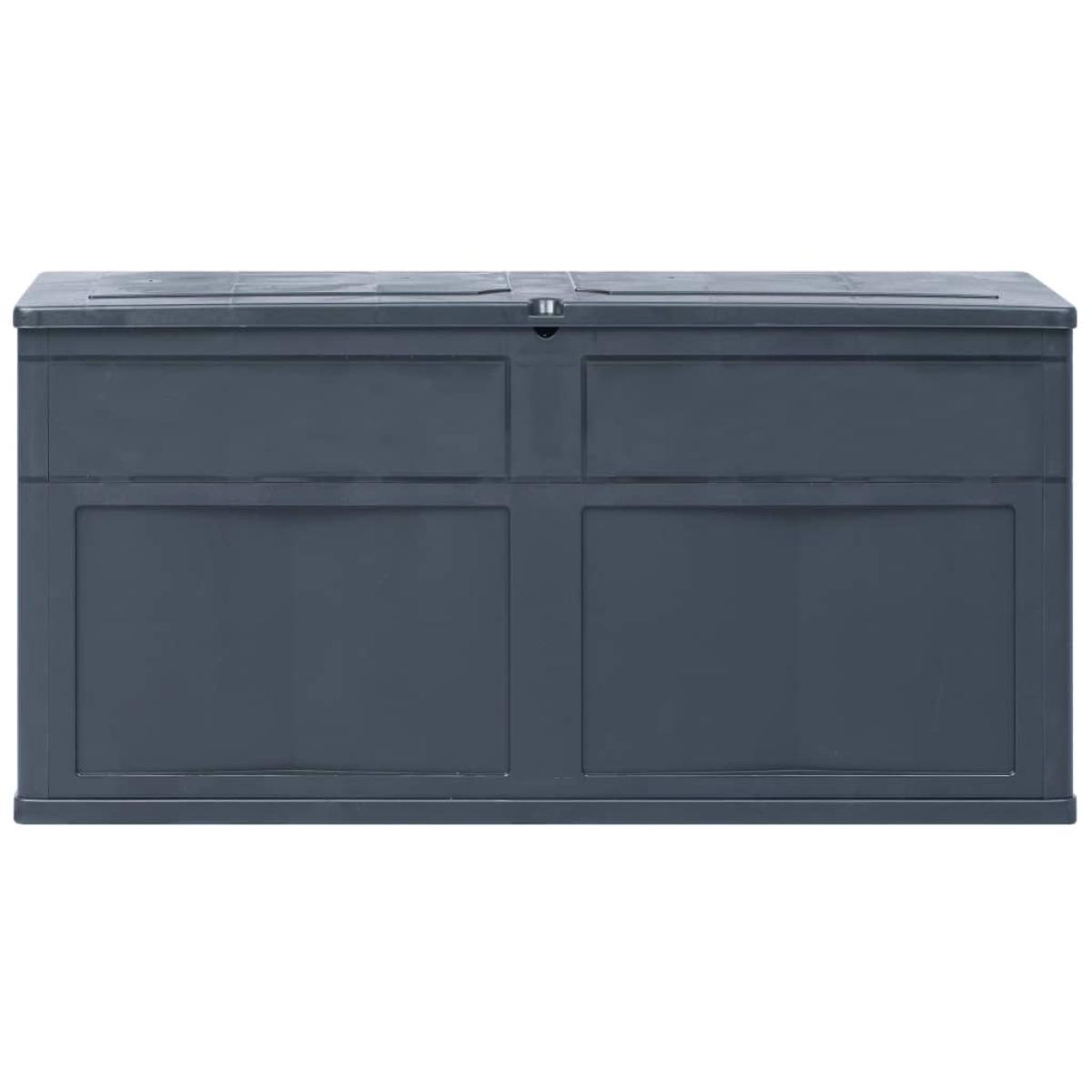 Caja de almacenamiento de jardín 320 L negro