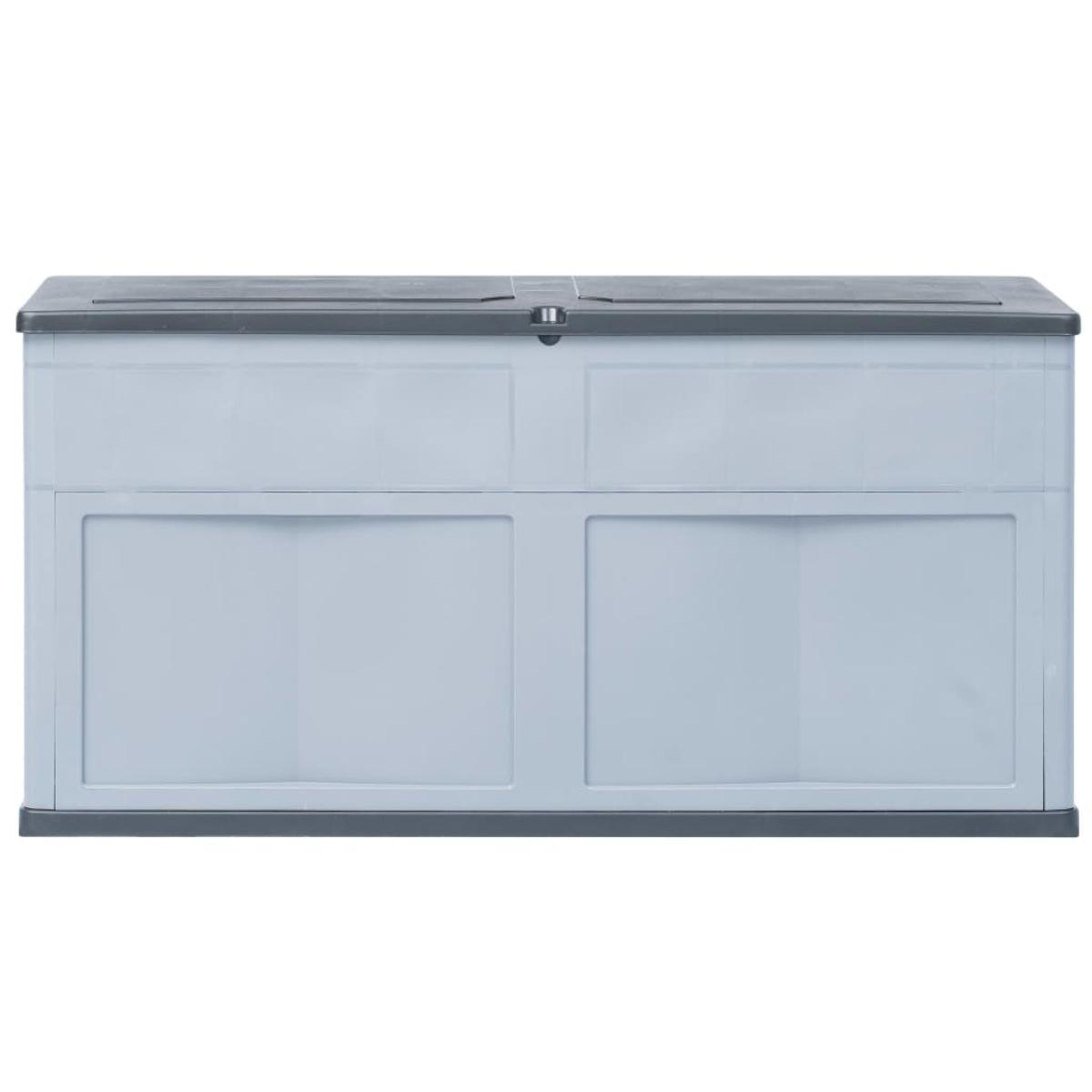 Caja de almacenamiento 320 L gris y negro