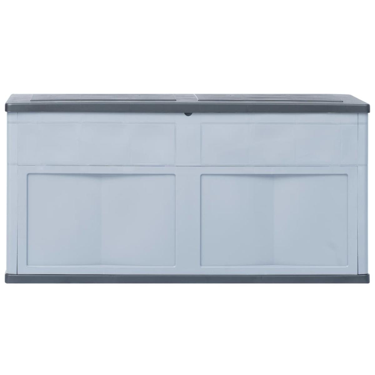Caja de almacenamiento 320 L gris y negro