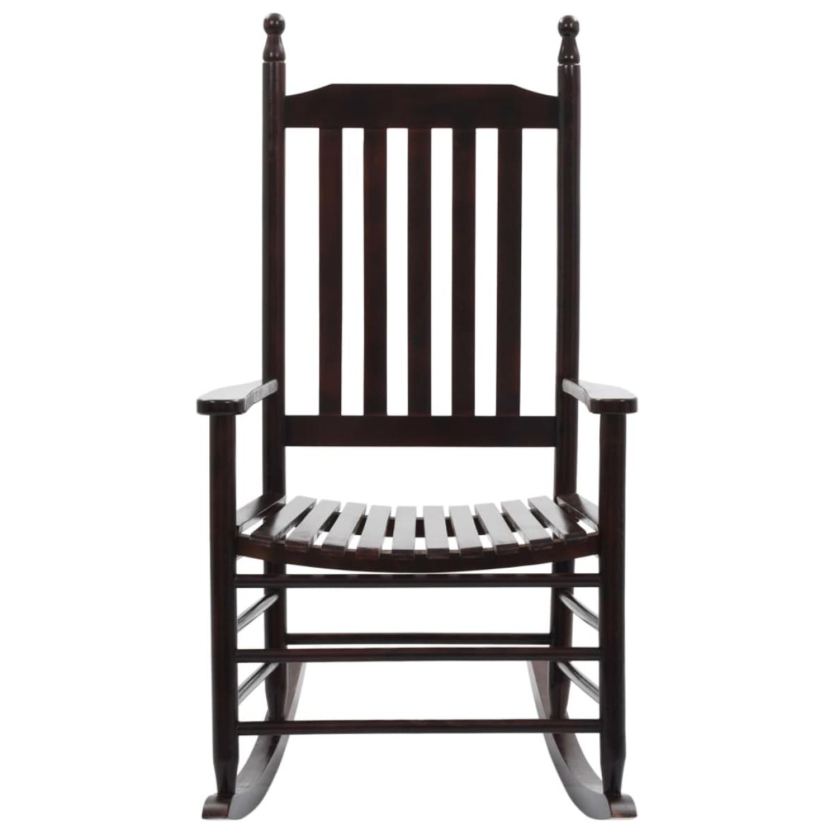 Mecedora con asiento curvo madera de álamo marrón