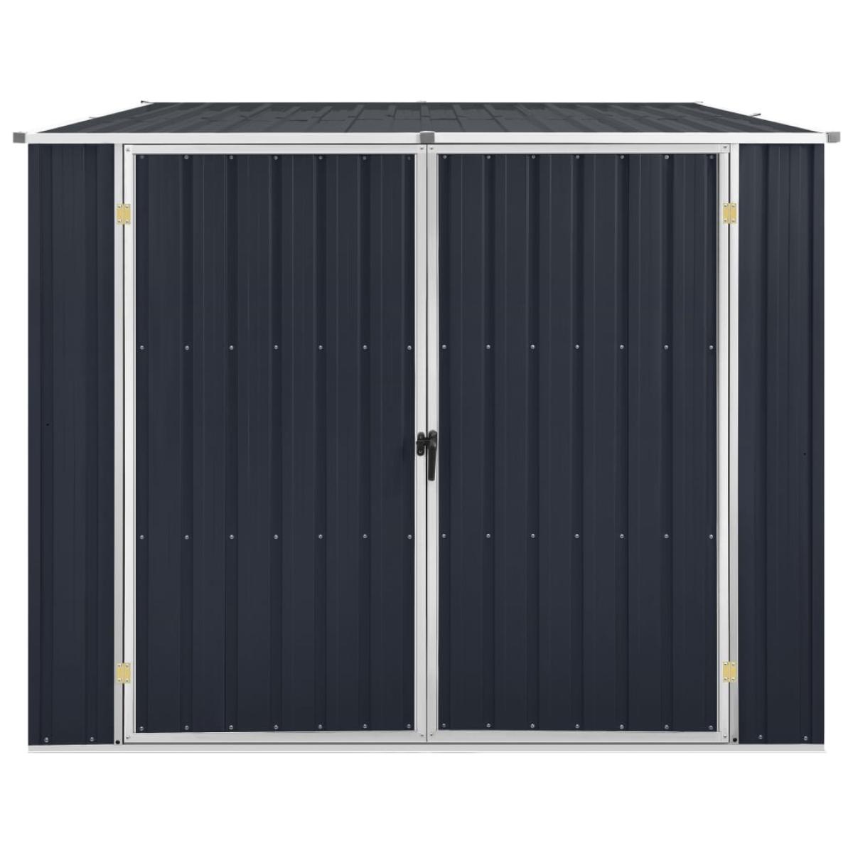 Cobertizo de jardín acero galvanizado antracita 195x198x159 cm