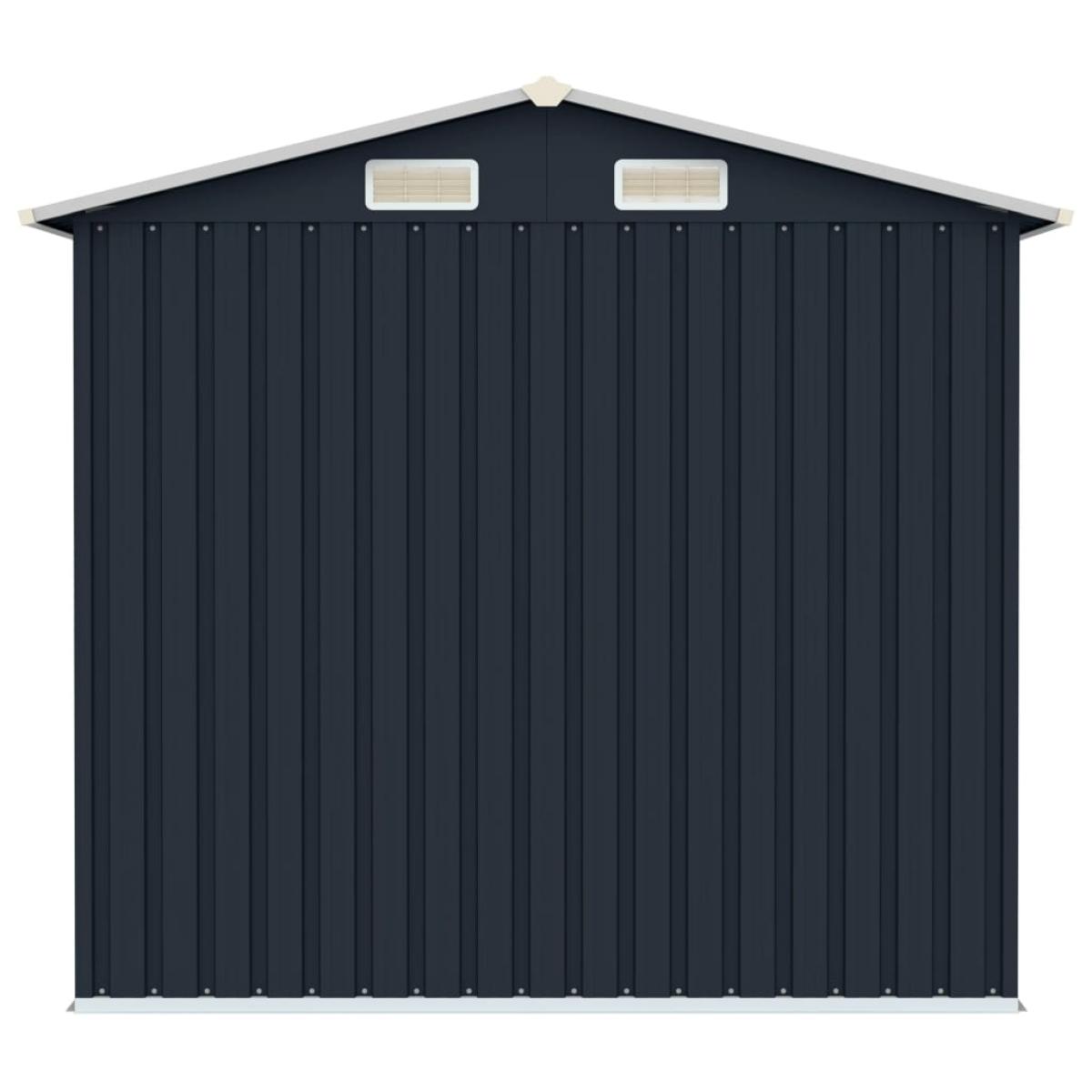 Cobertizo de jardín acero galvanizado antracita 205x129x183 cm 