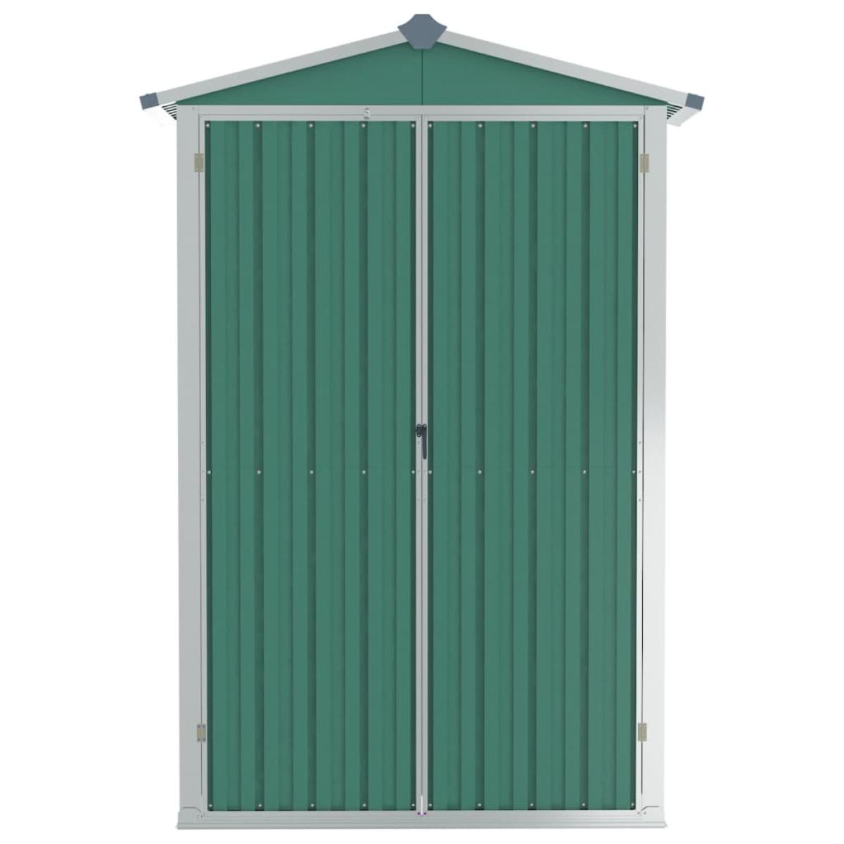 Cobertizo de jardín acero galvanizado verde 116x45x175cm