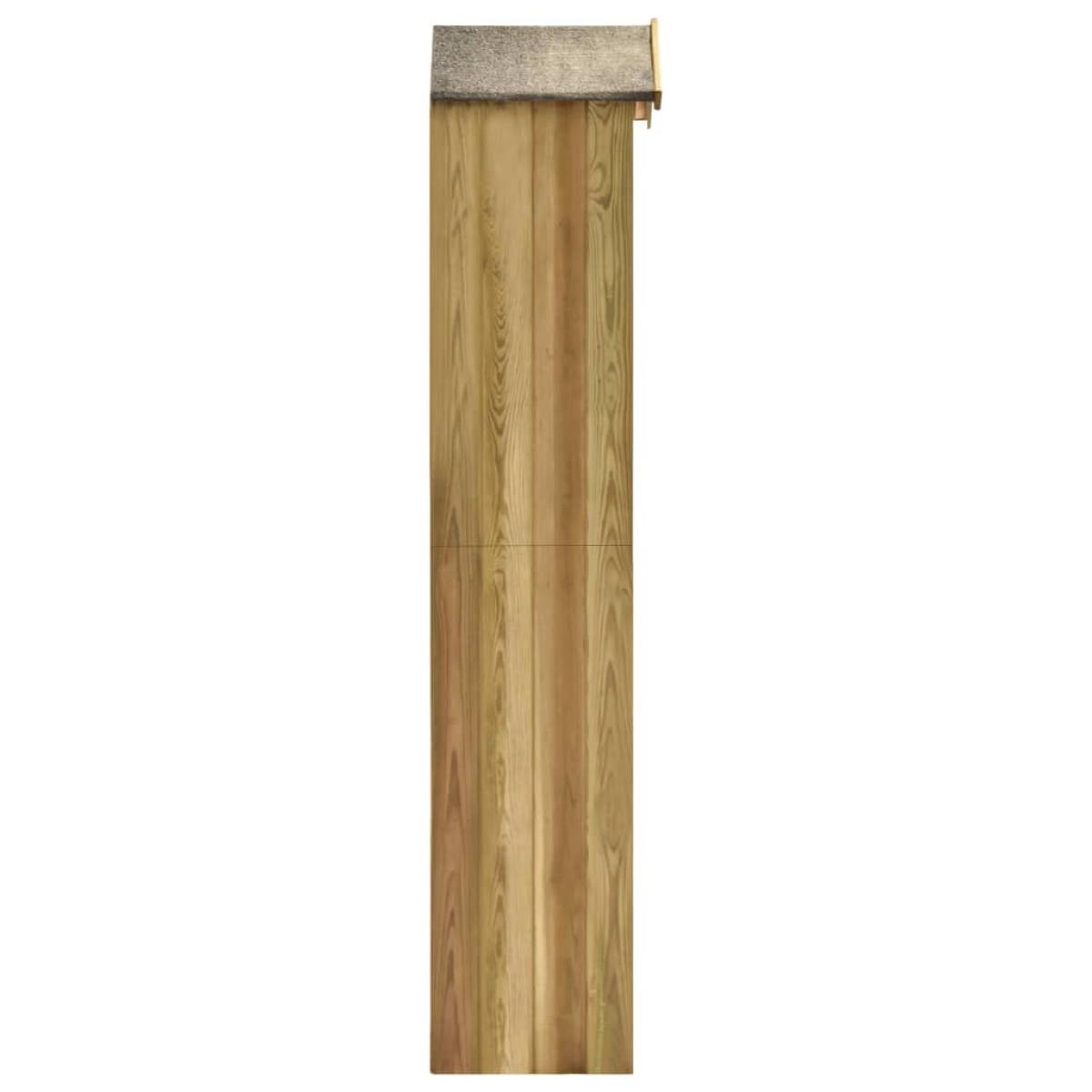 Caseta herramientas jardín madera pino impregnada 36x36x163 cm