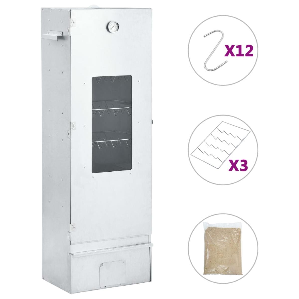 Horno ahumador barbacoa 1 kg de virutas de madera 44,5x29x124cm